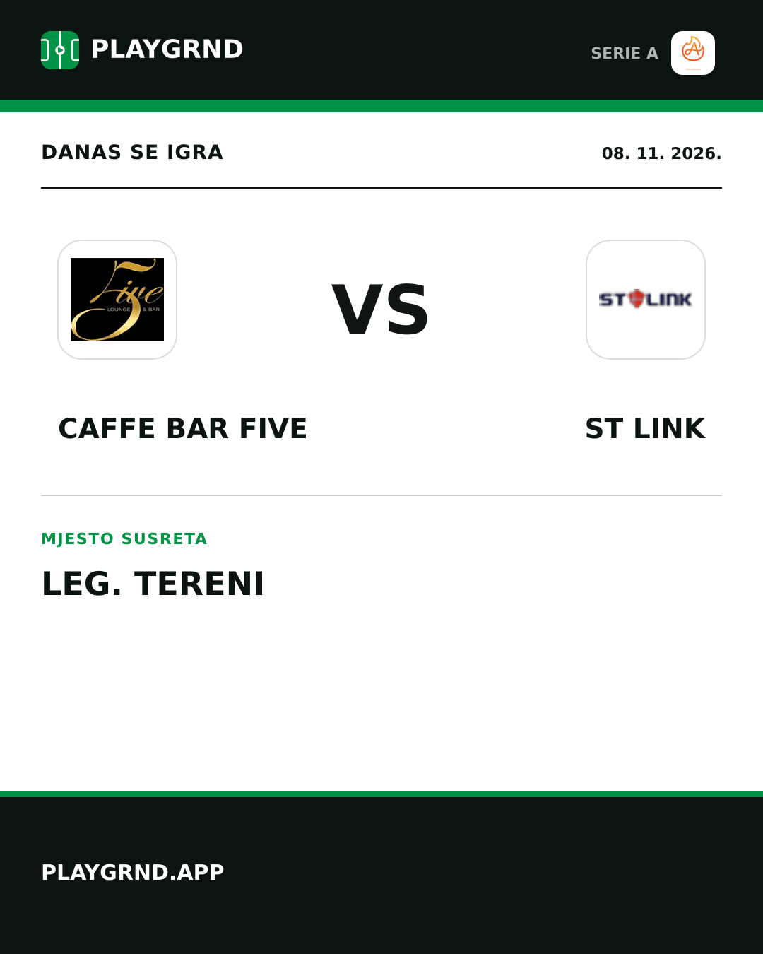 Instagram slika: Caffe Bar Five vs ST Link