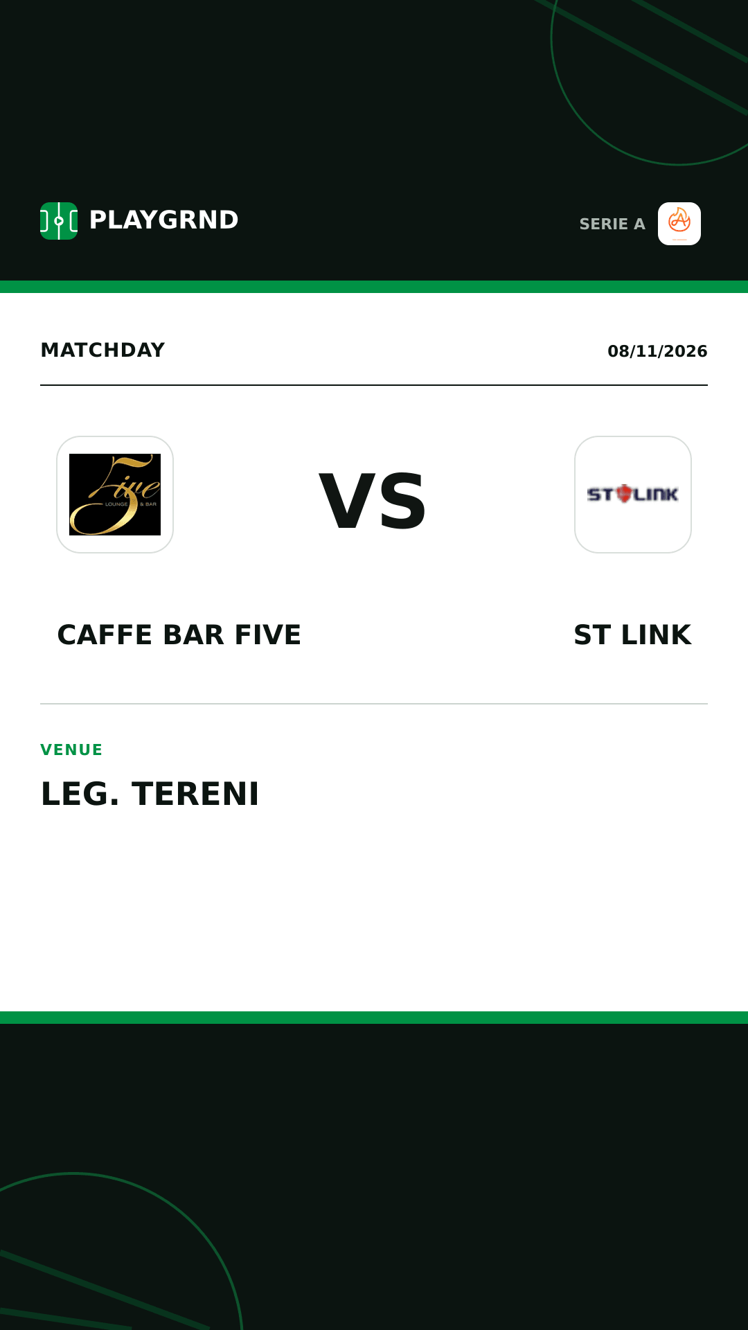 Instagram artwork: Caffe Bar Five vs ST Link