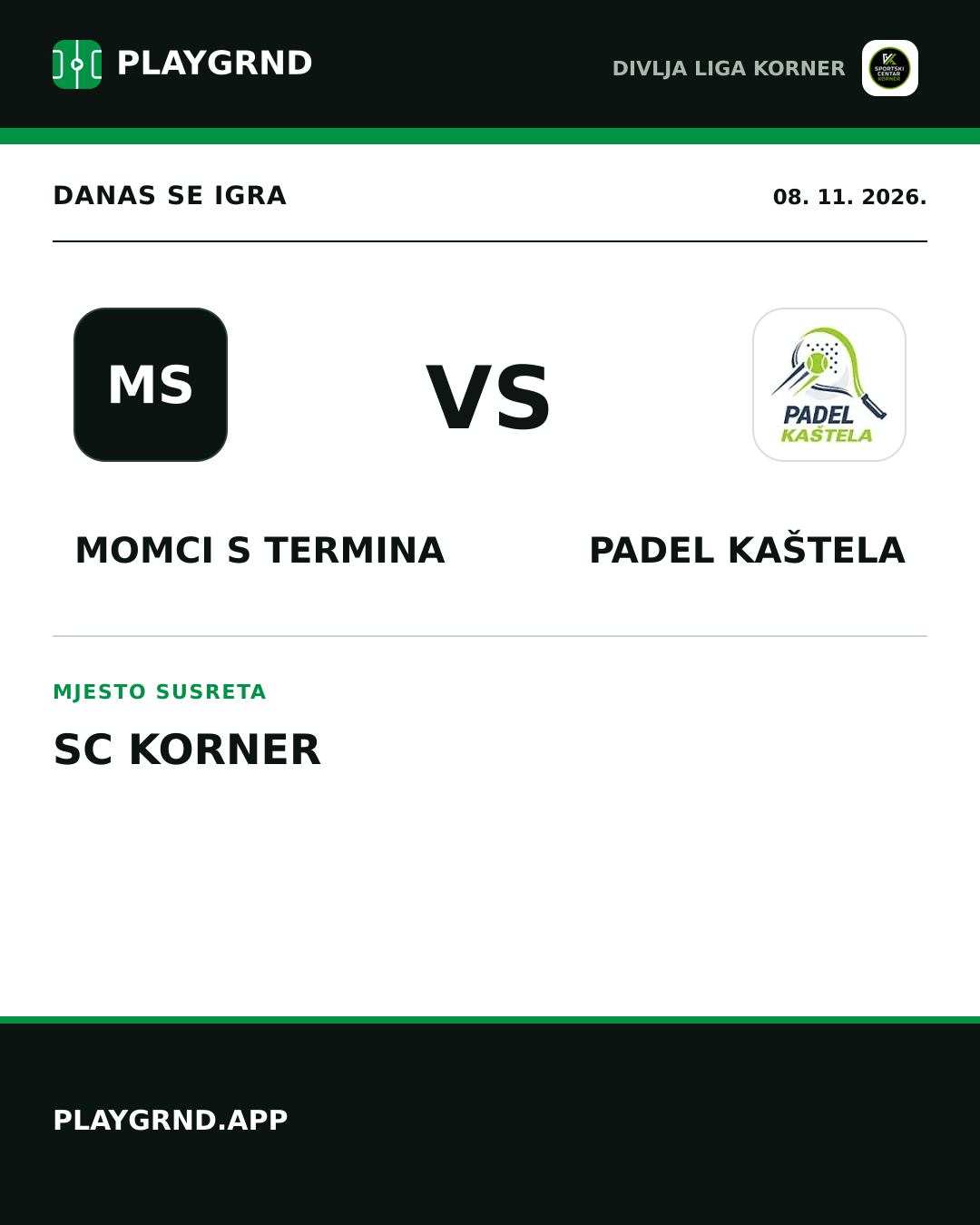Instagram slika: Momci s termina vs Padel Kaštela
