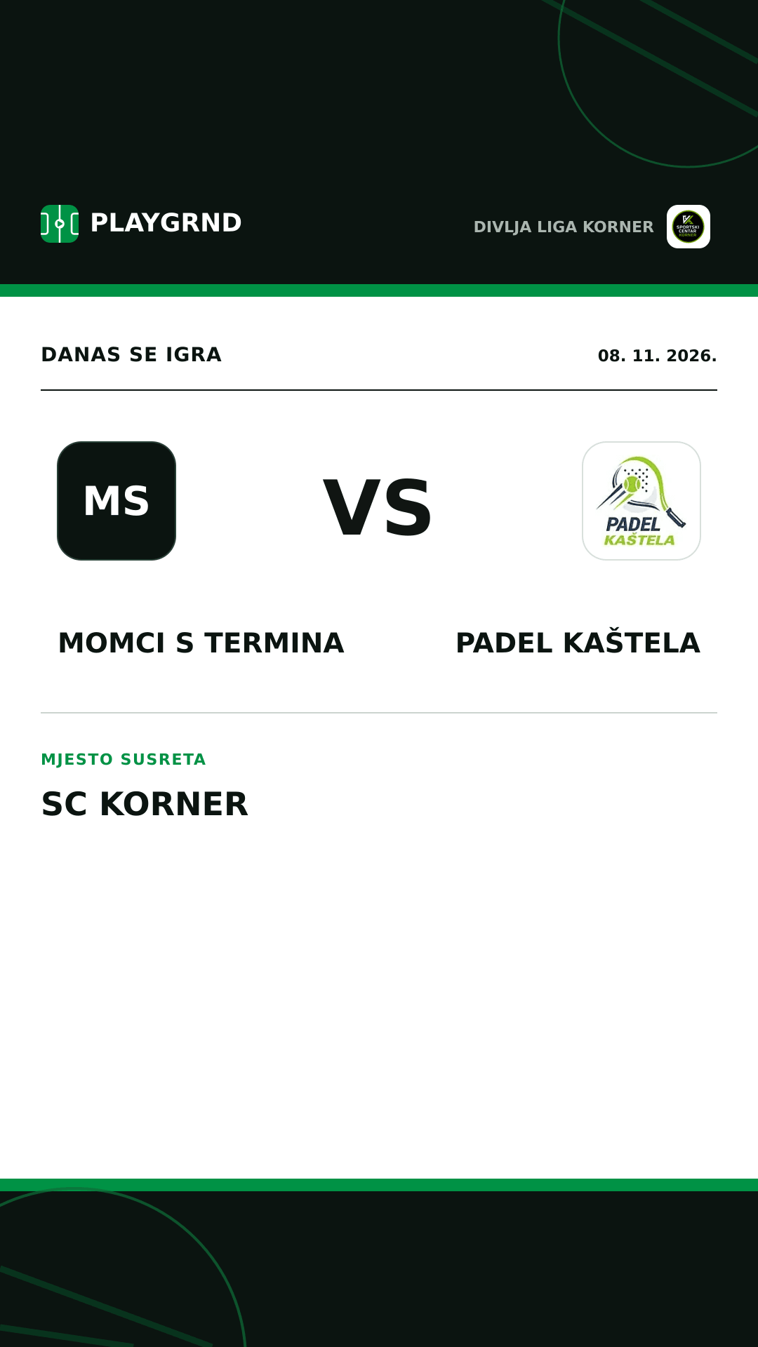 Instagram slika: Momci s termina vs Padel Kaštela