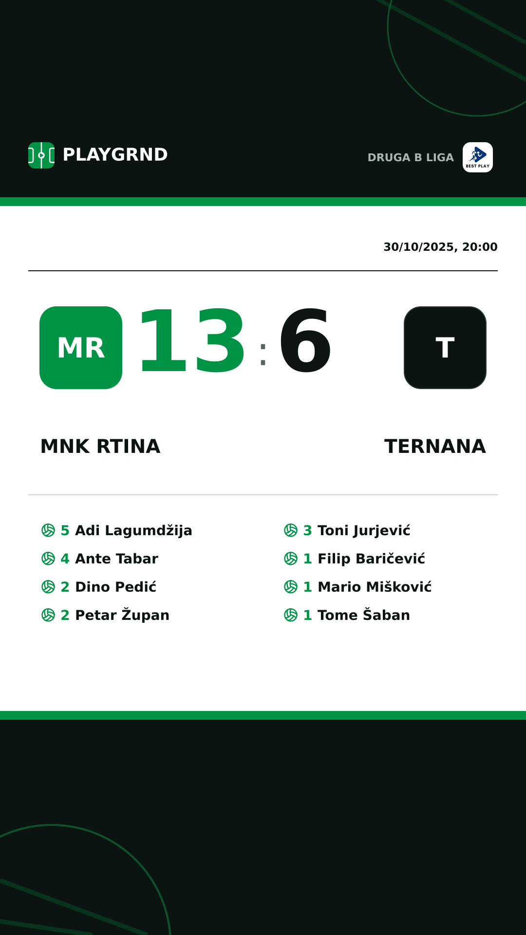 Instagram artwork: Mnk Rtina 13:6 Ternana