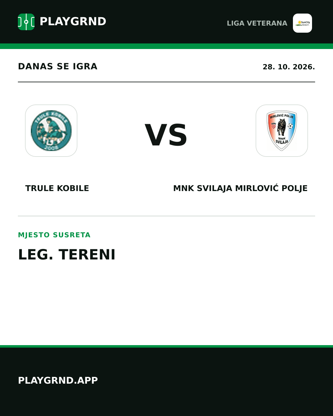 Instagram slika: Trule Kobile vs MNK Svilaja Mirlović Polje