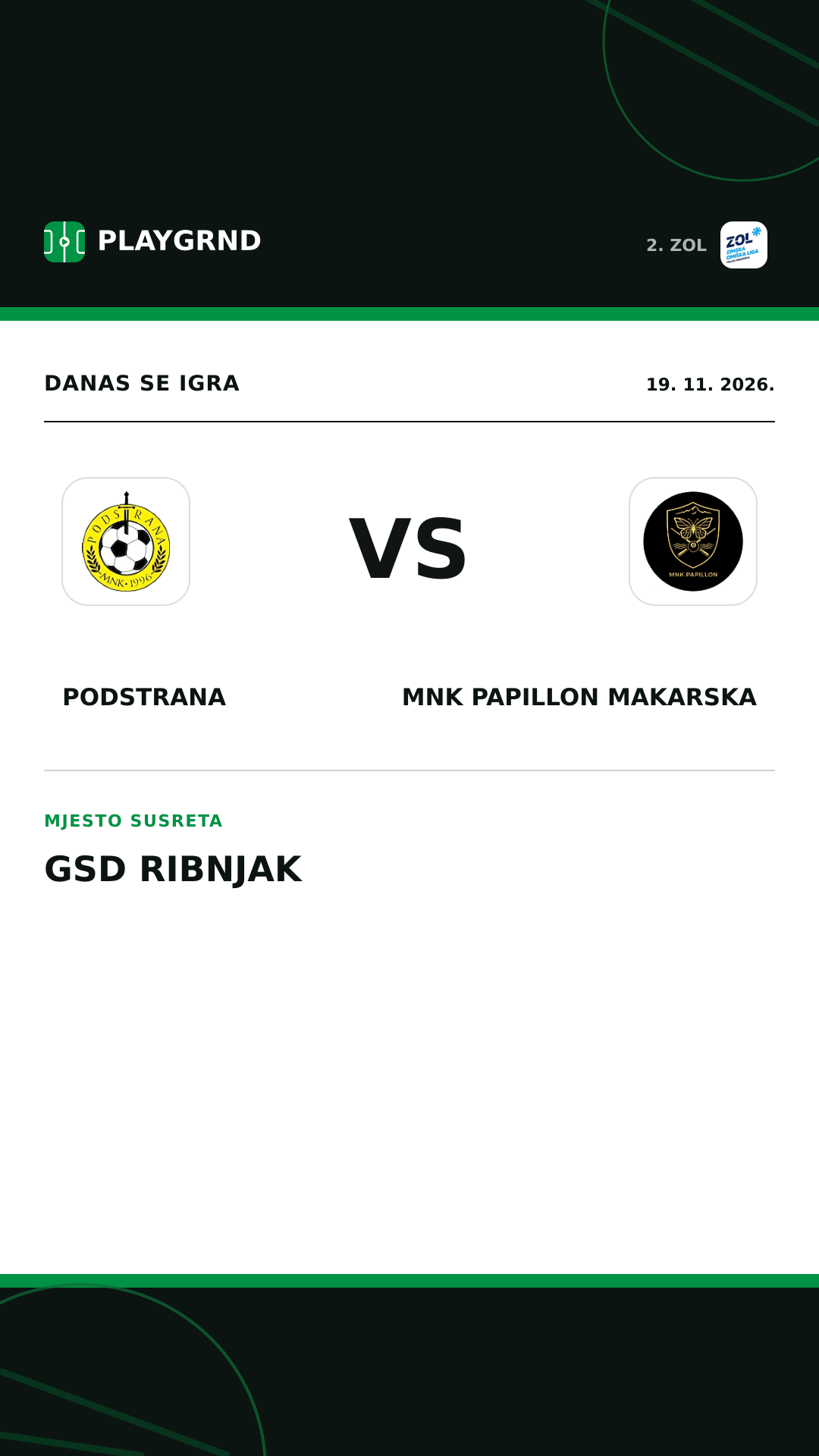 Instagram slika: Podstrana vs MNK Papillon Makarska