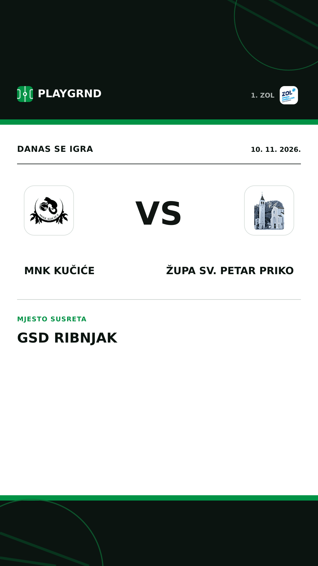 Instagram slika: MNK Kučiće vs Župa Sv. Petar Priko