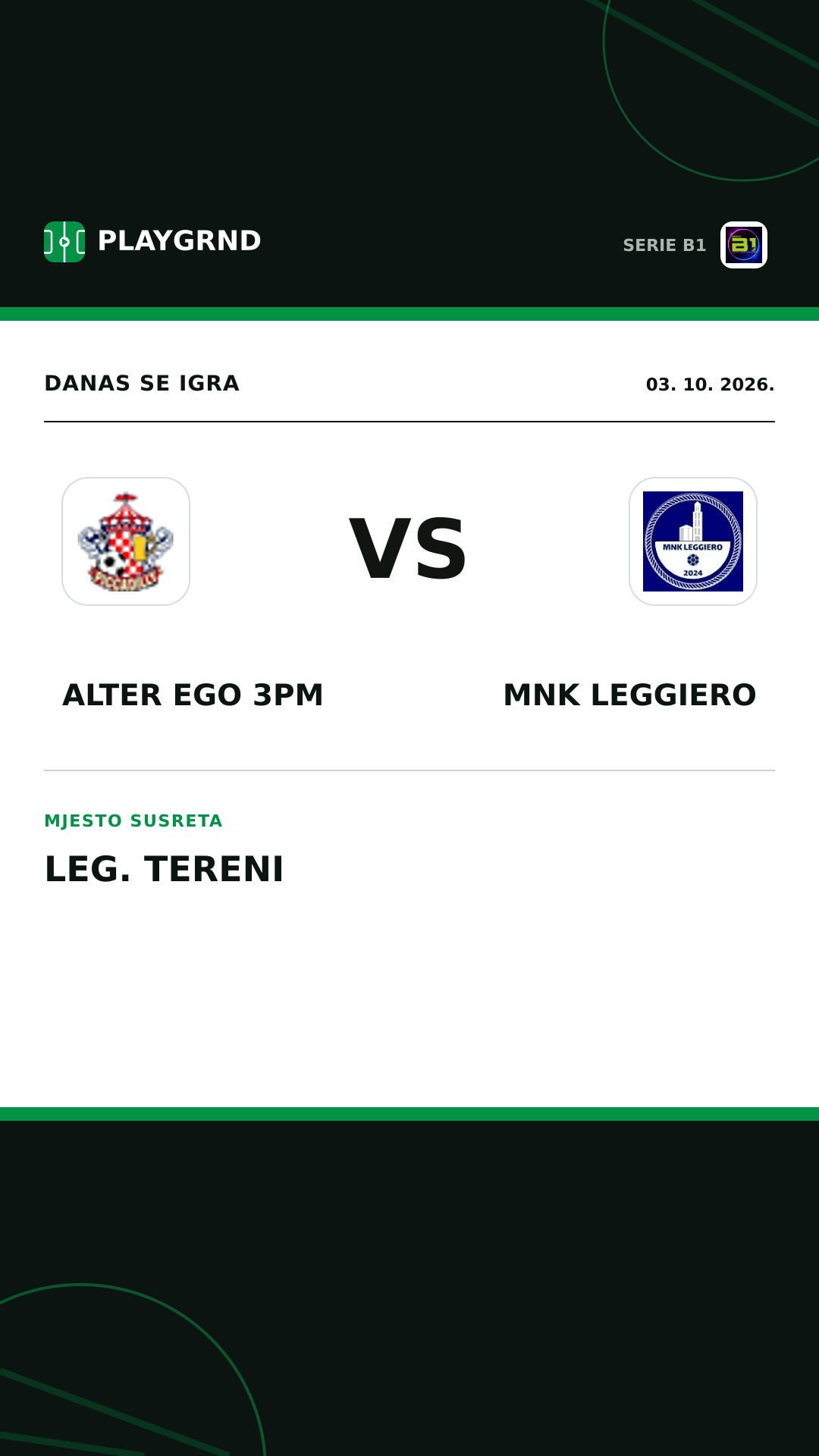 Instagram slika: Alter Ego 3PM vs MNK Leggiero