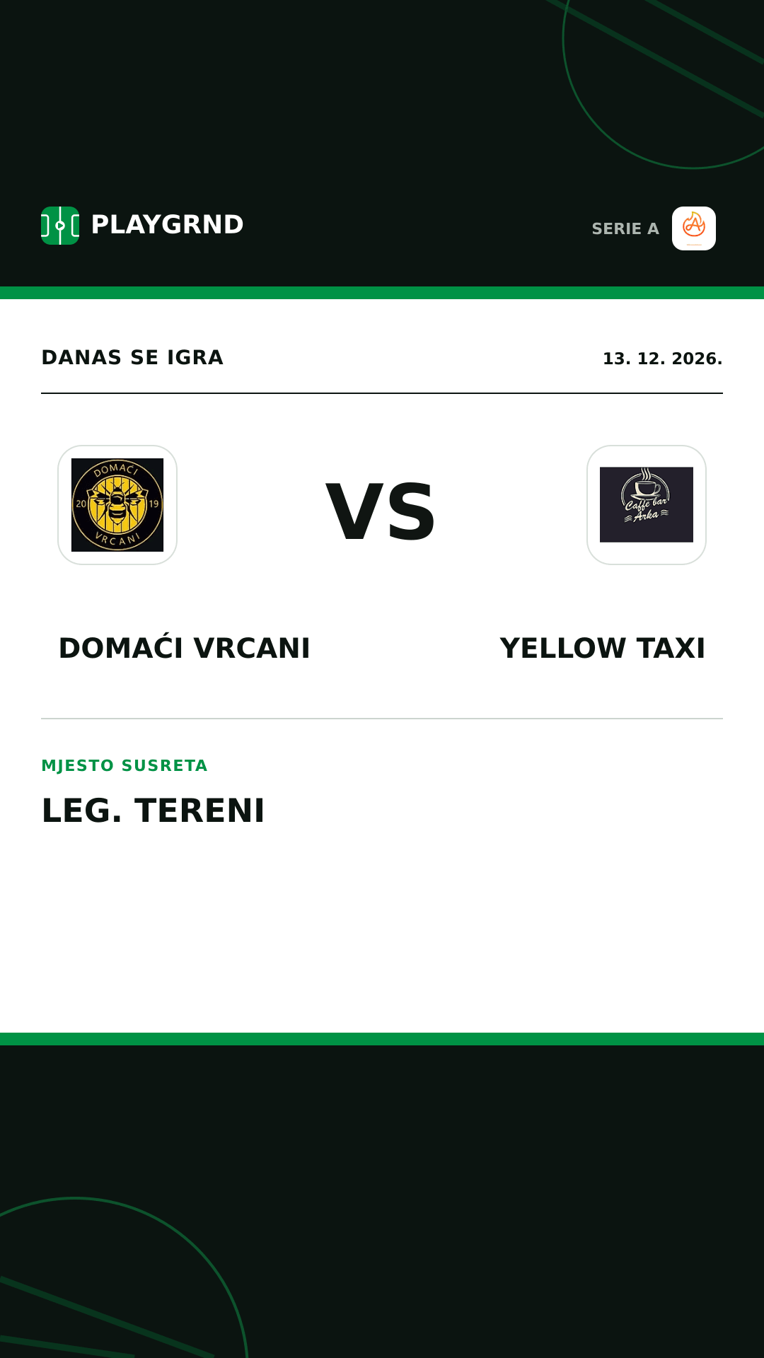 Instagram slika: Domaći Vrcani vs Yellow Taxi