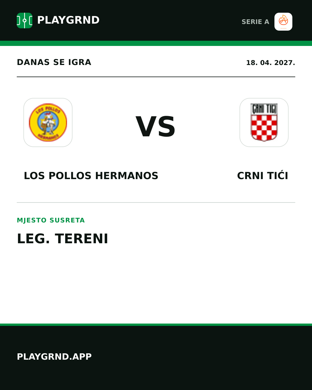 Instagram slika: Los Pollos Hermanos vs Crni Tići