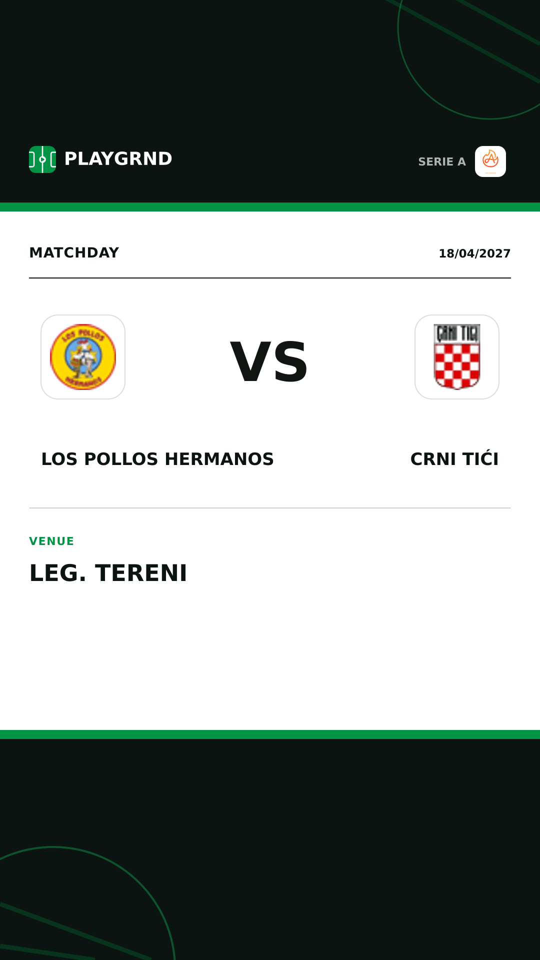 Instagram artwork: Los Pollos Hermanos vs Crni Tići