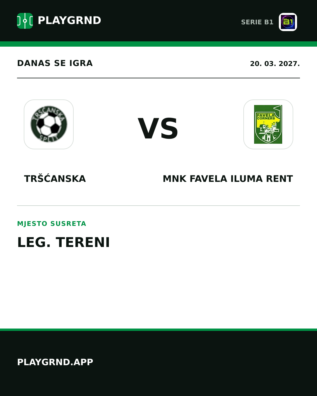 Instagram slika: Tršćanska vs MNK Favela Iluma Rent