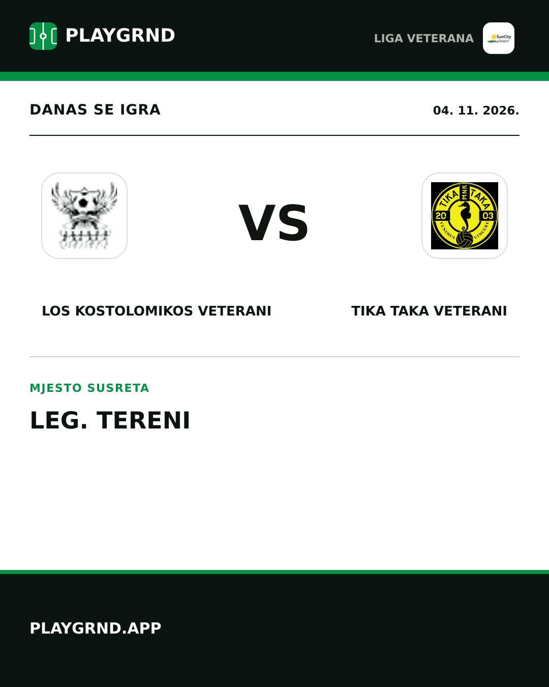 Instagram slika: Los Kostolomikos Veterani vs Tika Taka Veterani