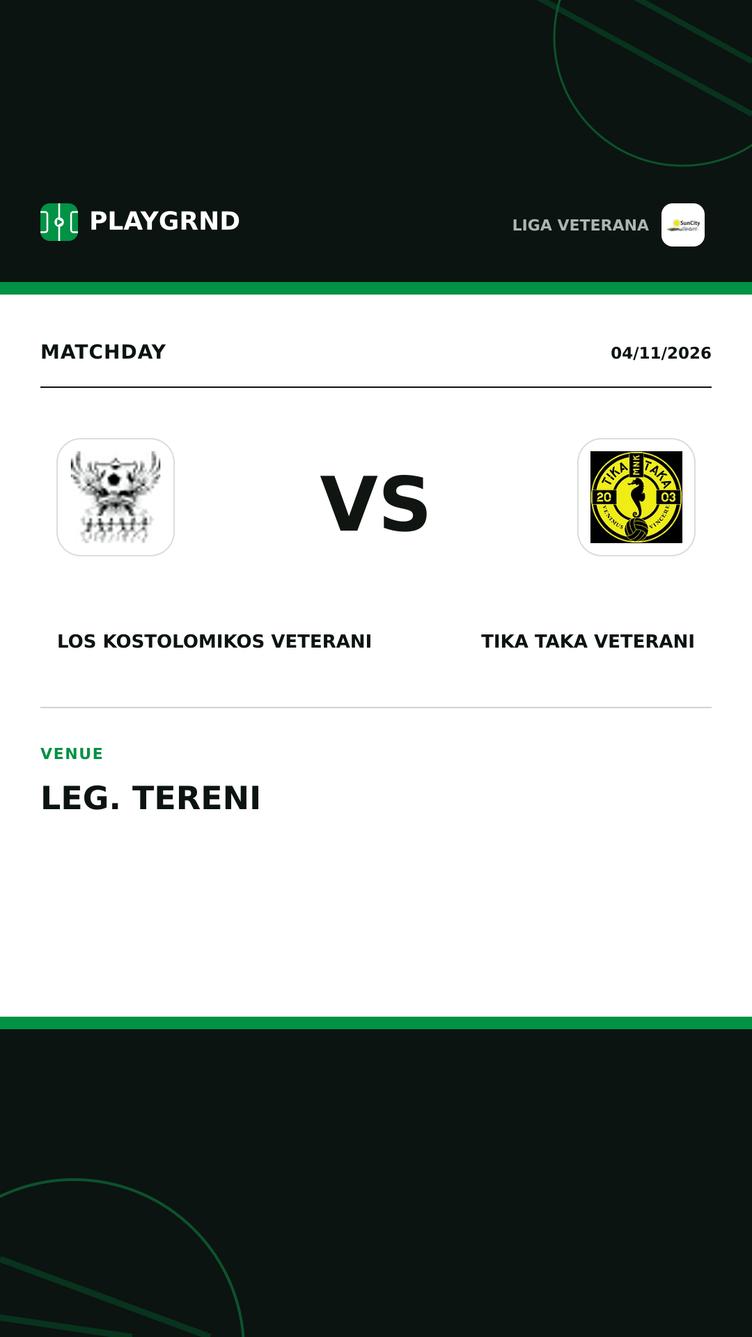 Instagram artwork: Los Kostolomikos Veterani vs Tika Taka Veterani