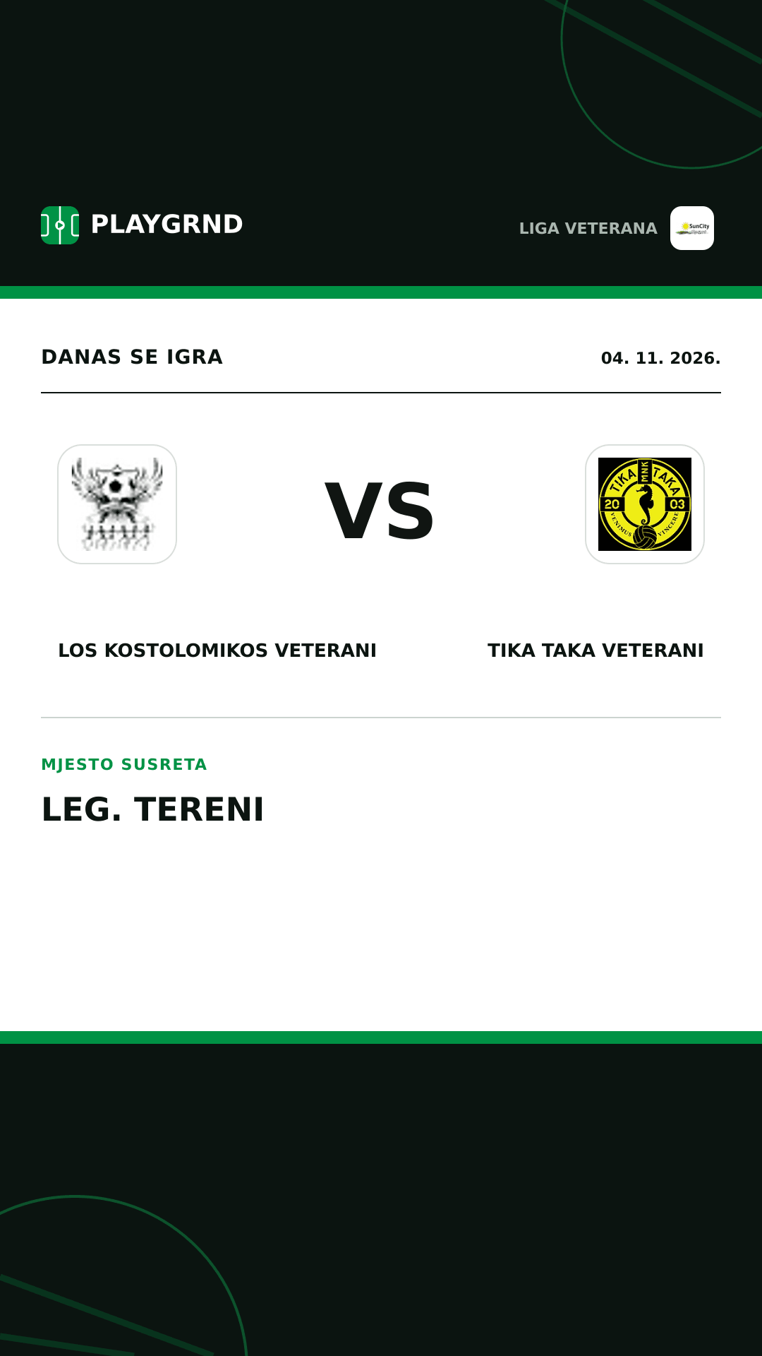 Instagram slika: Los Kostolomikos Veterani vs Tika Taka Veterani