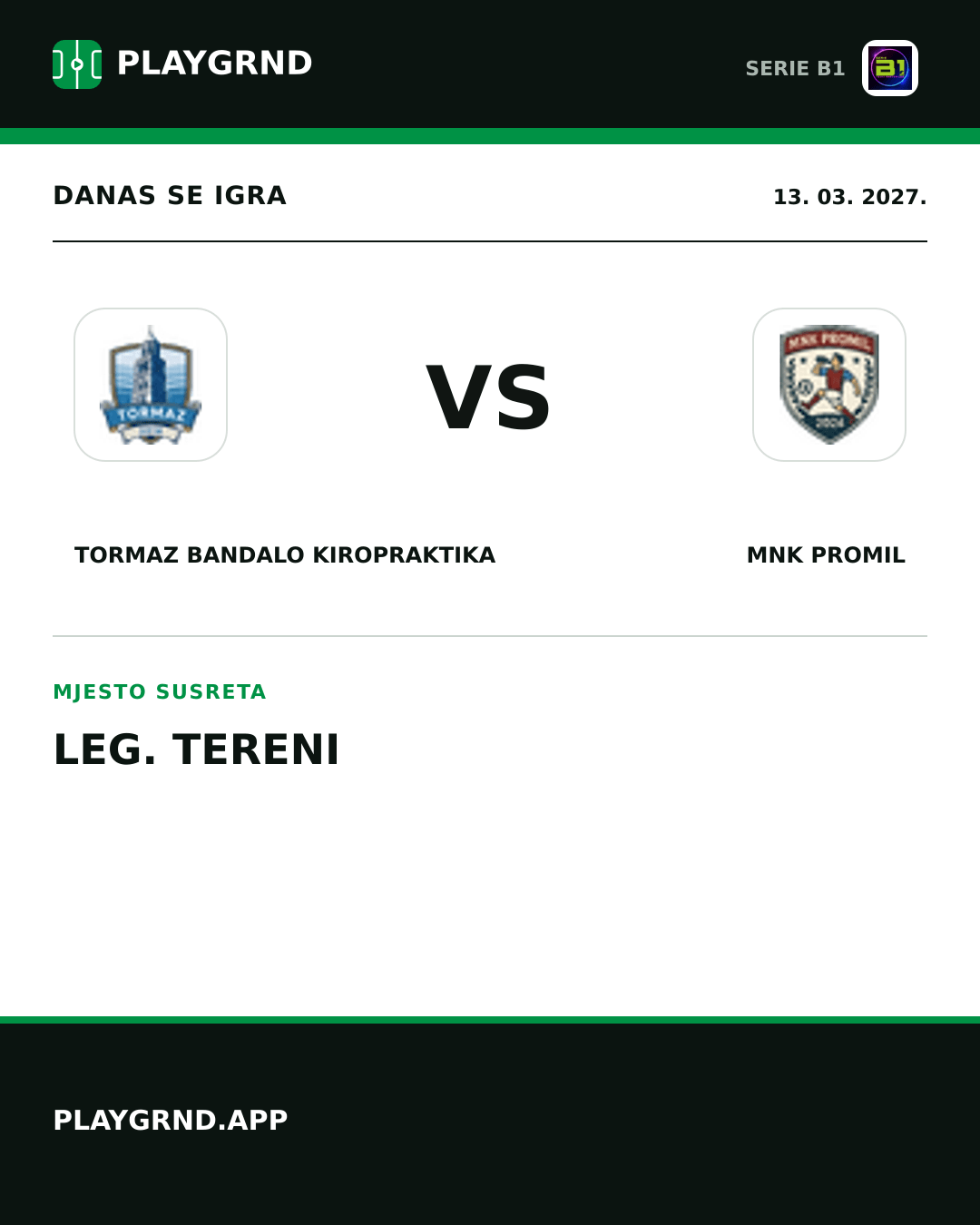 Instagram slika: Tormaz Bandalo Kiropraktika vs Mnk Promil