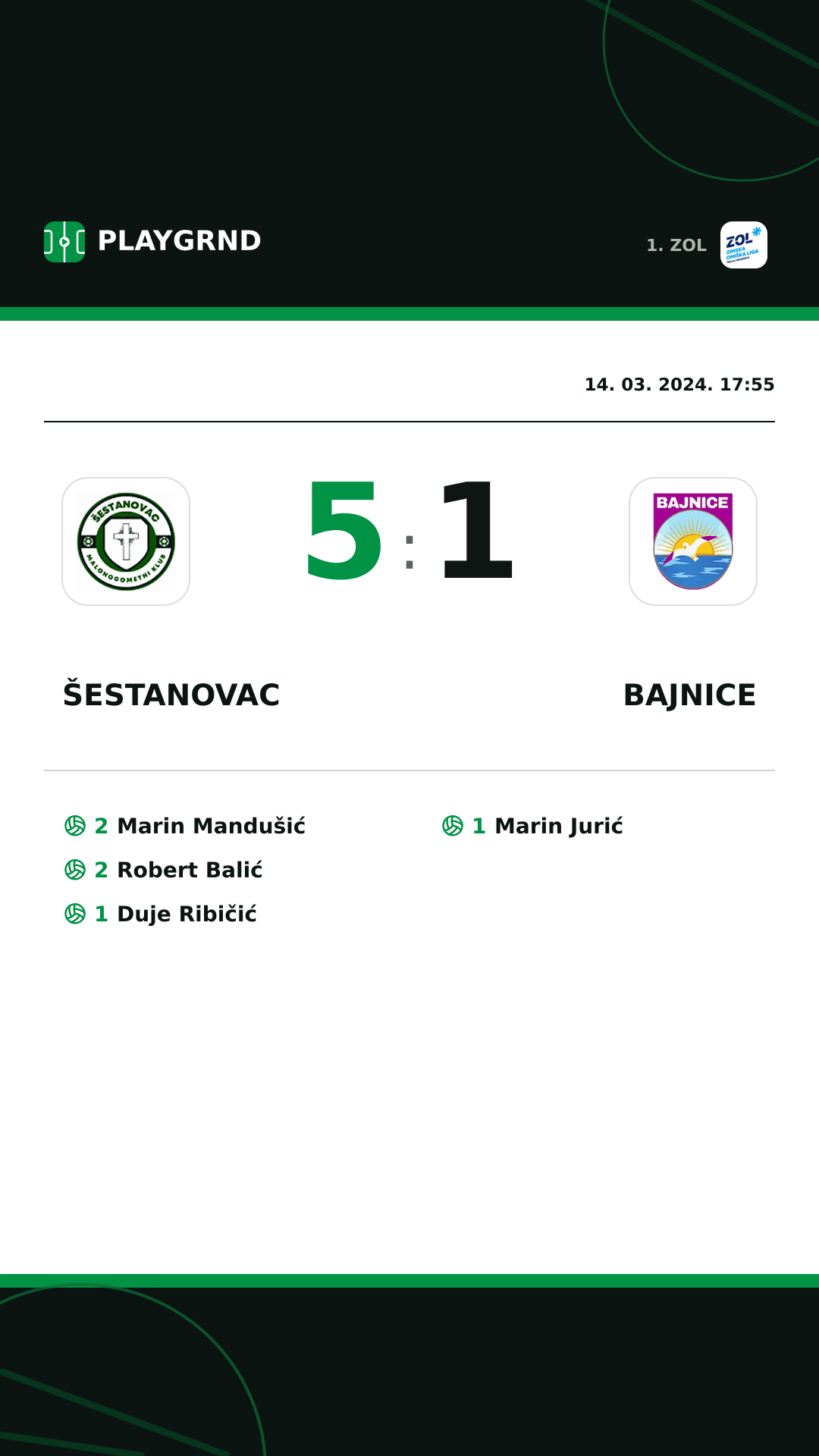 Instagram slika: Šestanovac 5:1 Bajnice