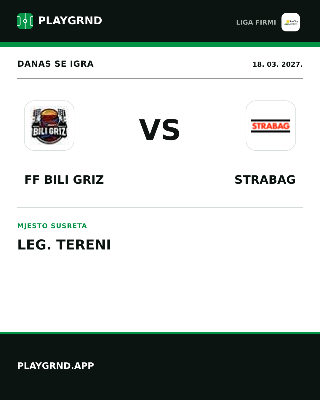 Instagram slika: FF Bili Griz vs Strabag