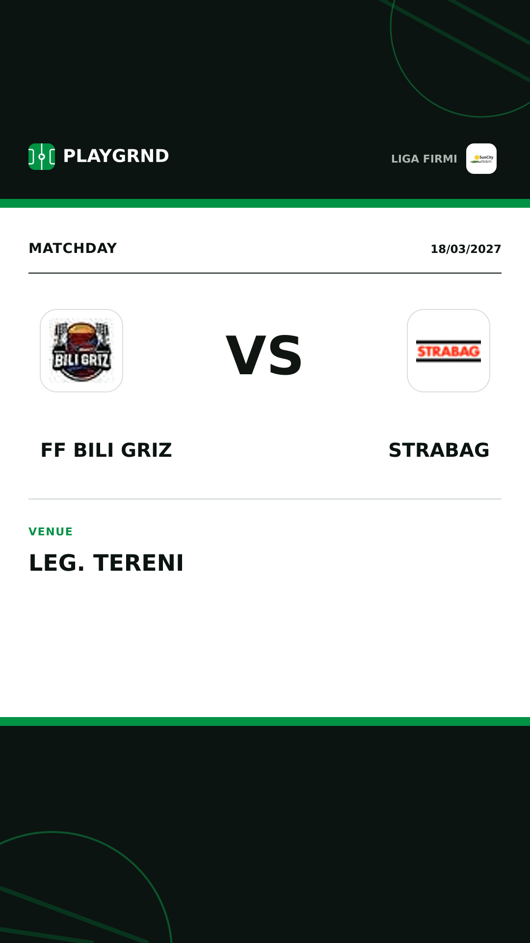 Instagram artwork: FF Bili Griz vs Strabag