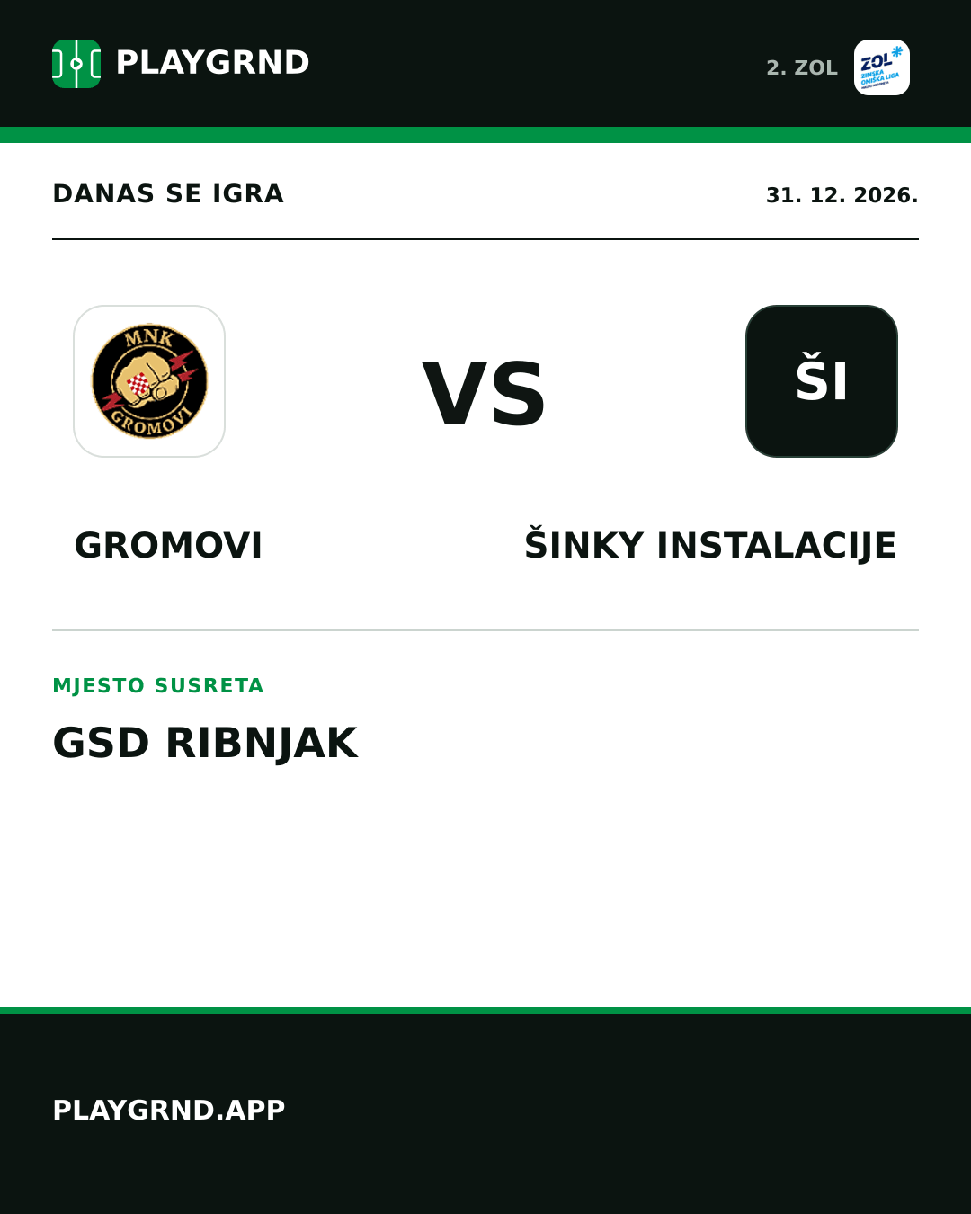 Instagram slika: Gromovi vs Šinky Instalacije