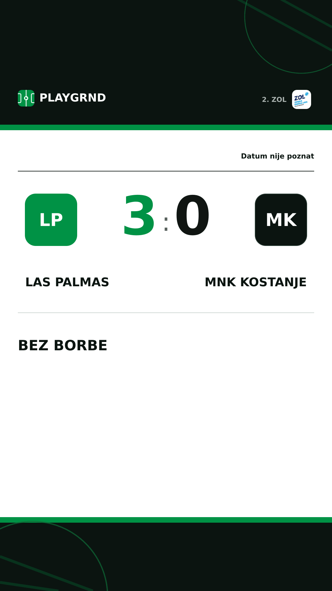 Instagram slika: Las Palmas 3:0 MNK Kostanje