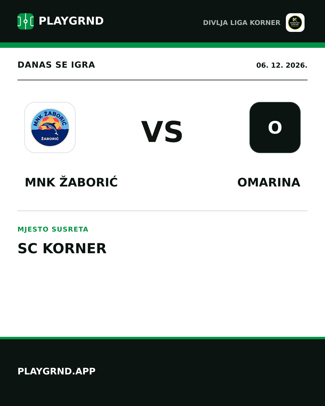 Instagram slika: MNK Žaborić vs Omarina