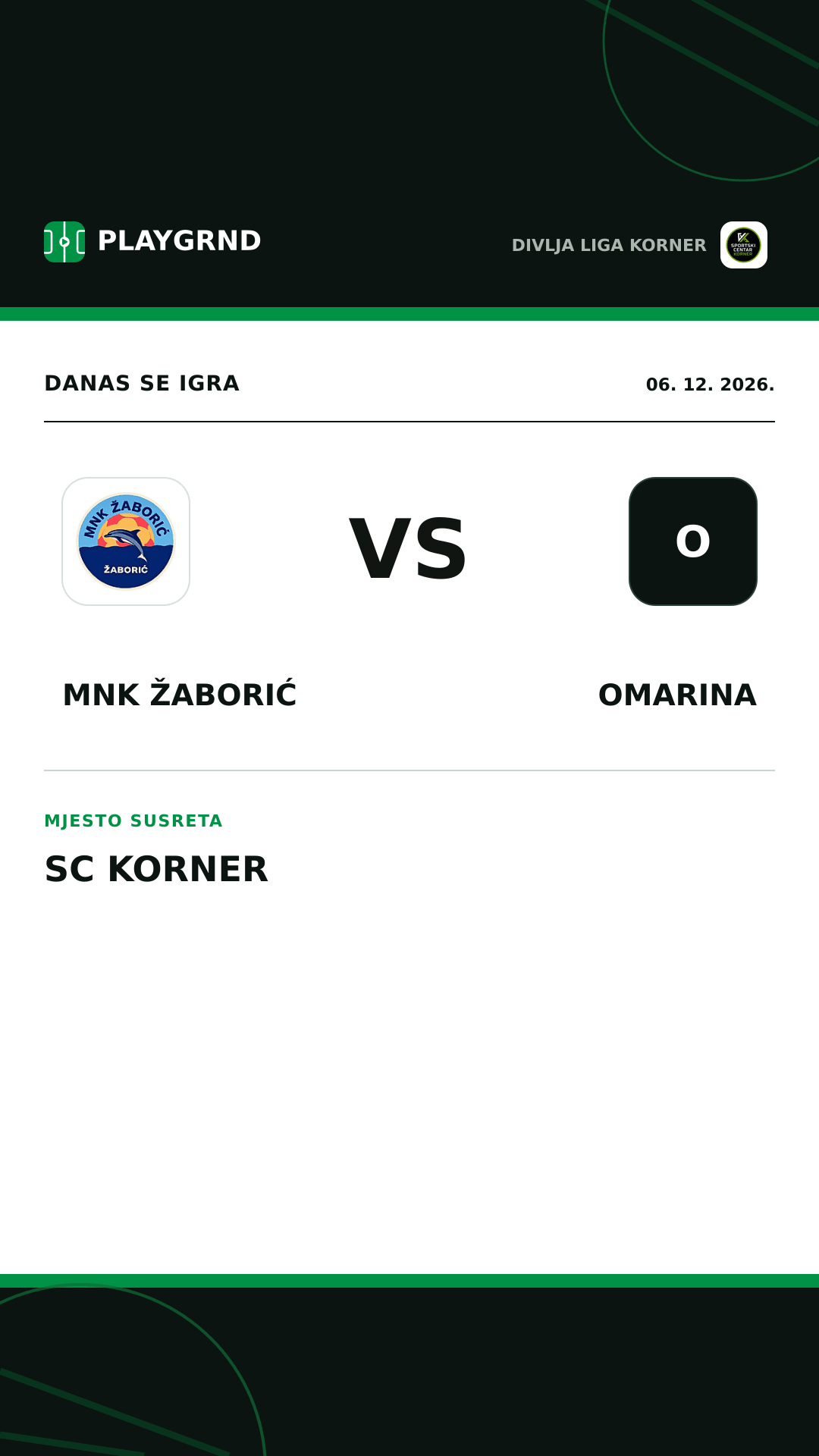 Instagram slika: MNK Žaborić vs Omarina
