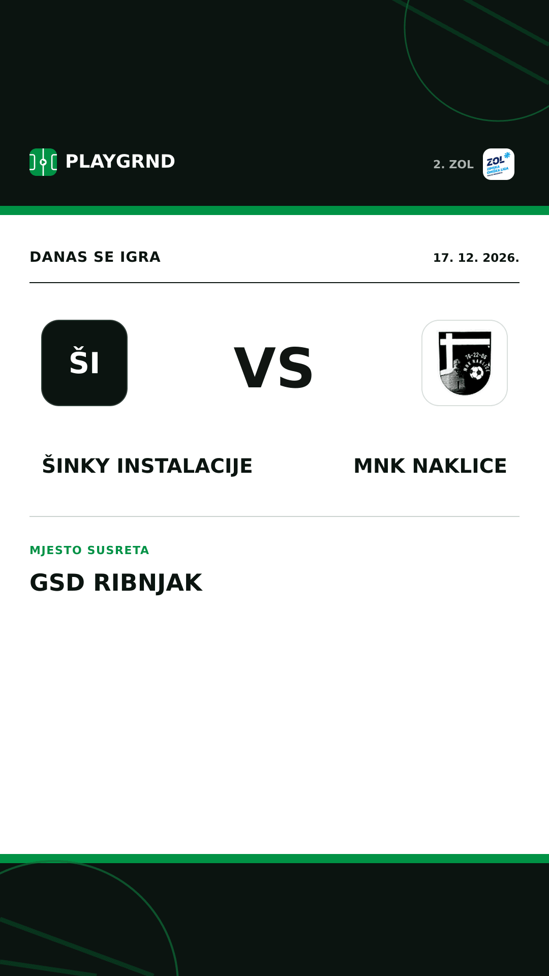 Instagram slika: Šinky Instalacije vs MNK Naklice