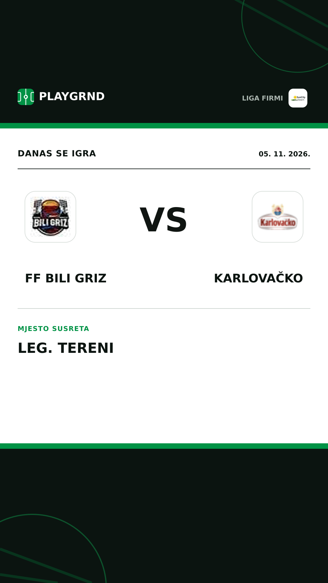 Instagram slika: FF Bili Griz vs Karlovačko