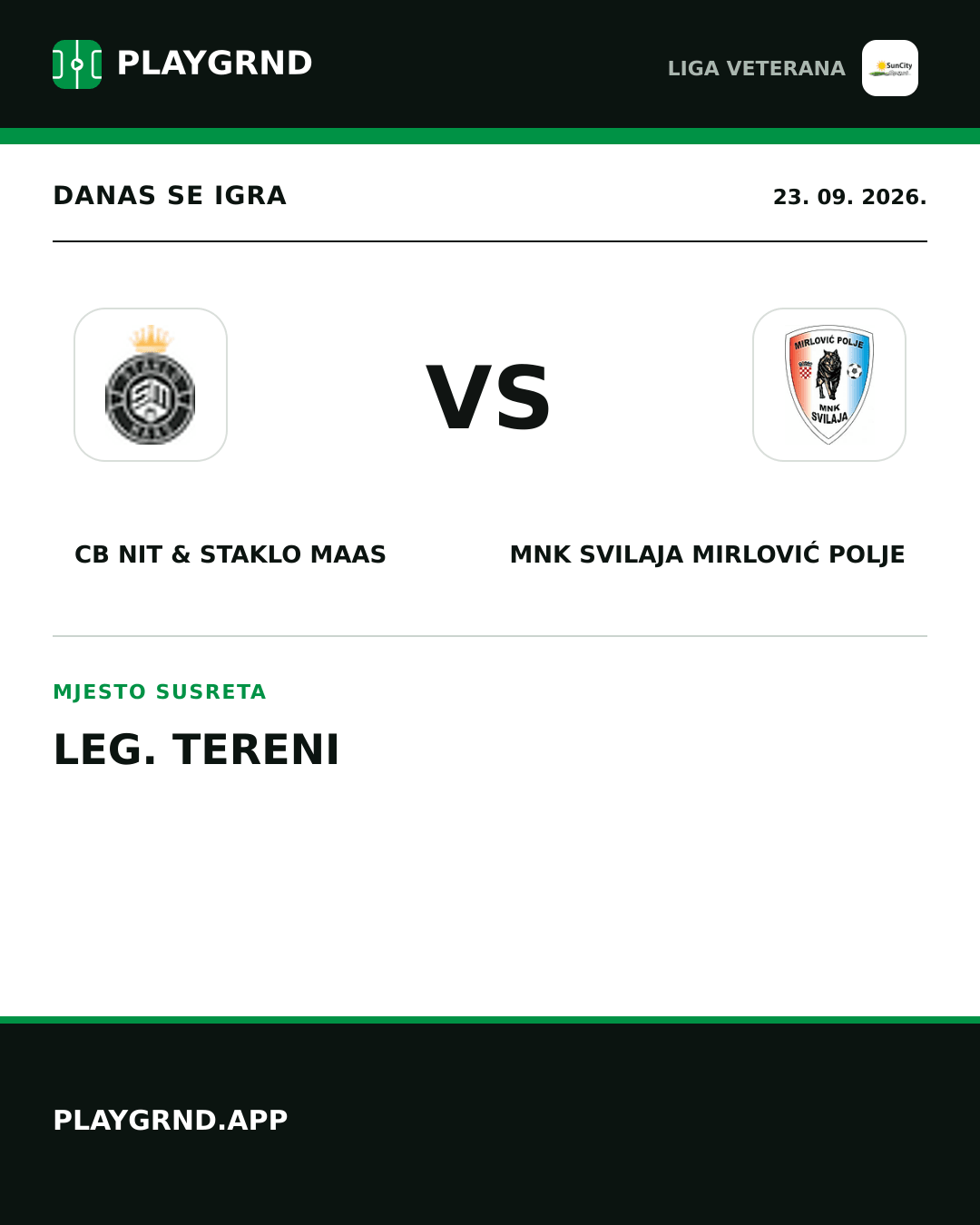 Instagram slika: CB Nit & Staklo Maas vs MNK Svilaja Mirlović Polje