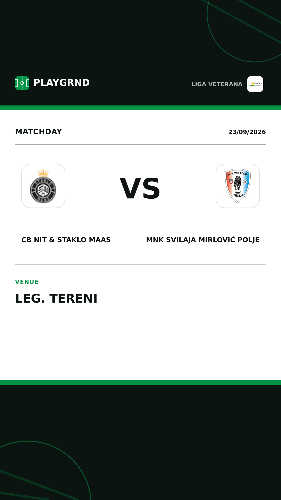 Instagram artwork: CB Nit & Staklo Maas vs MNK Svilaja Mirlović Polje