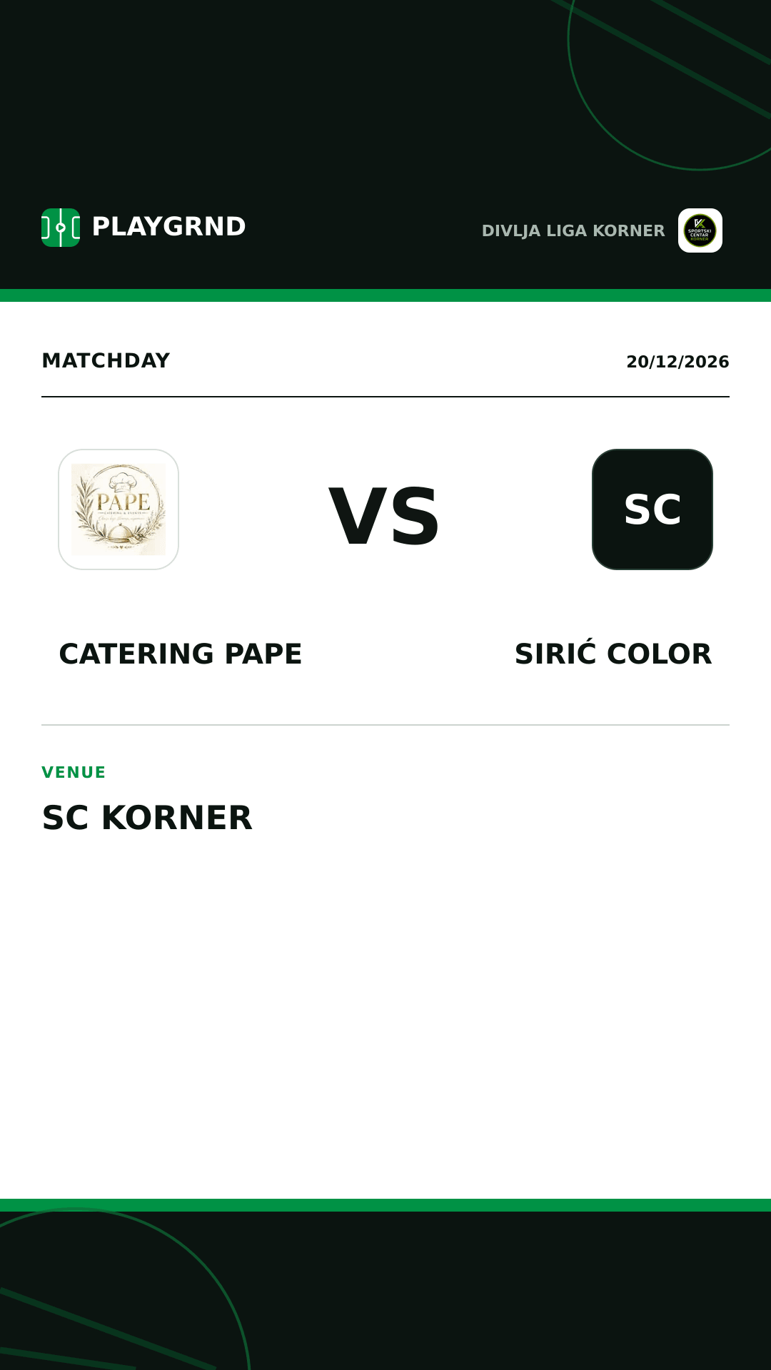 Instagram artwork: Catering Pape vs Sirić Color