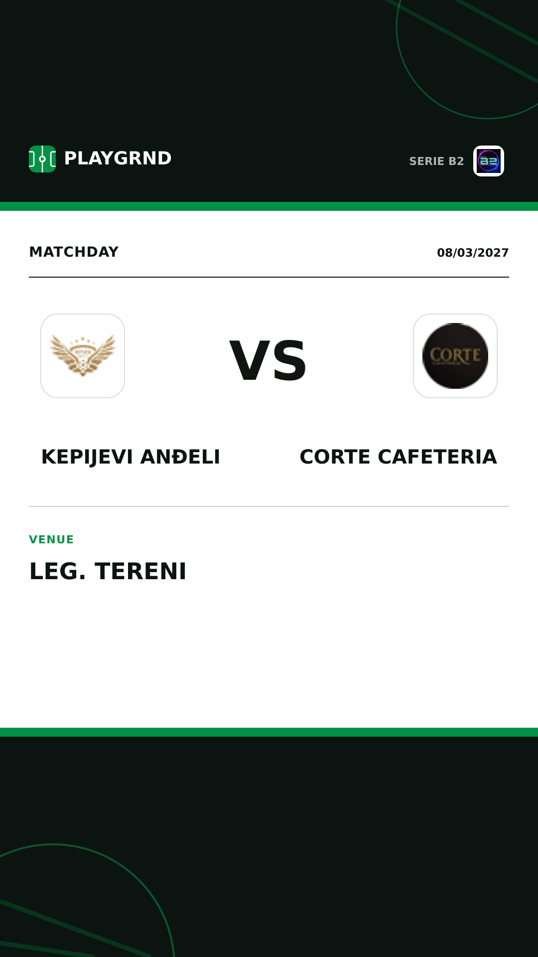 Instagram artwork: Kepijevi Anđeli vs Corte Cafeteria