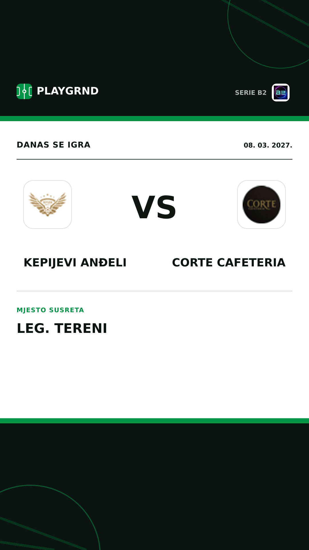 Instagram slika: Kepijevi Anđeli vs Corte Cafeteria