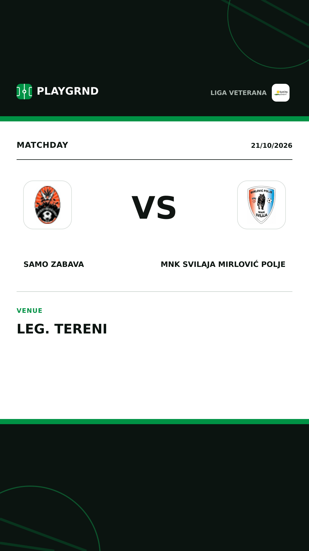 Instagram artwork: Samo Zabava vs MNK Svilaja Mirlović Polje