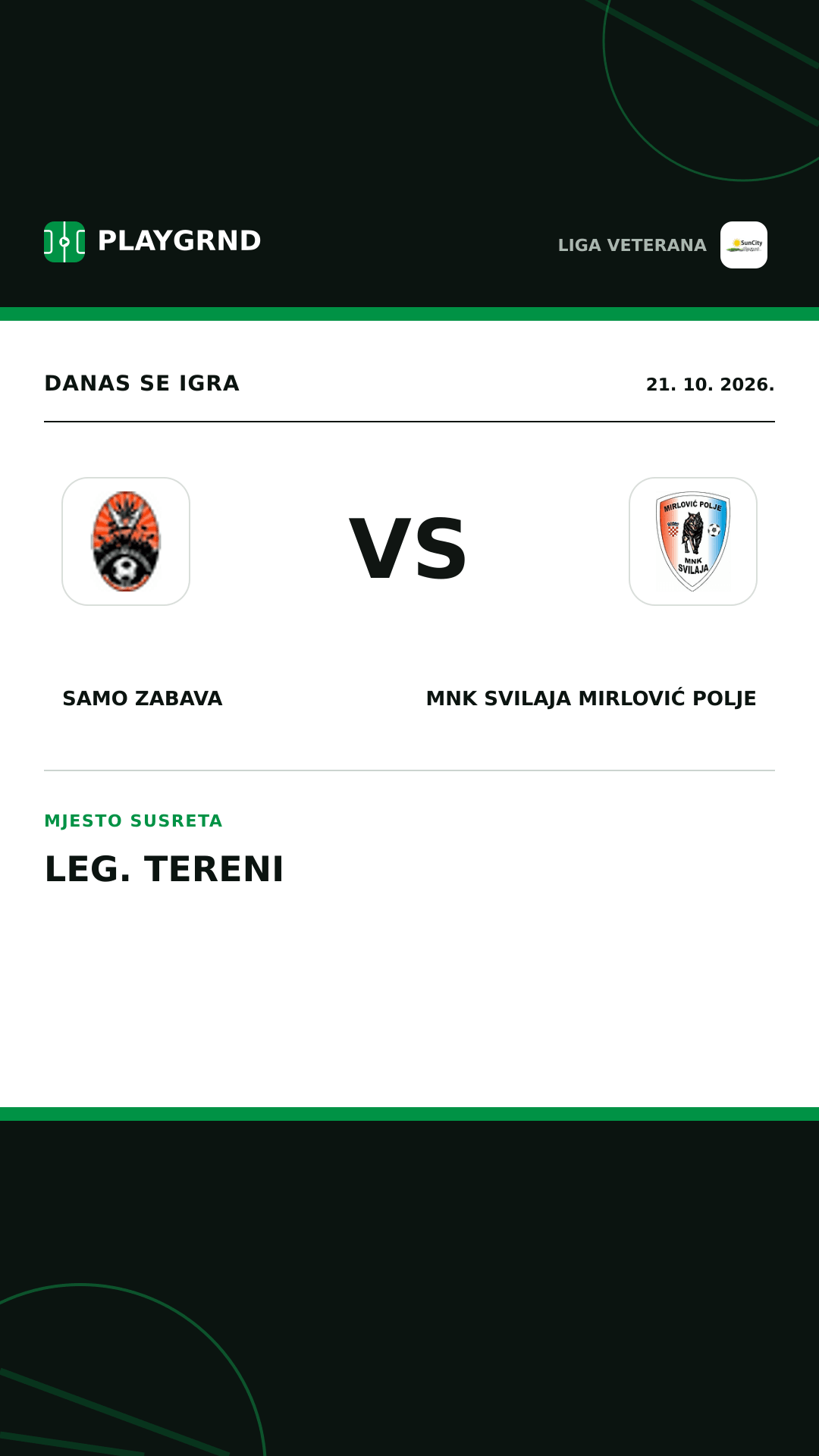 Instagram slika: Samo Zabava vs MNK Svilaja Mirlović Polje