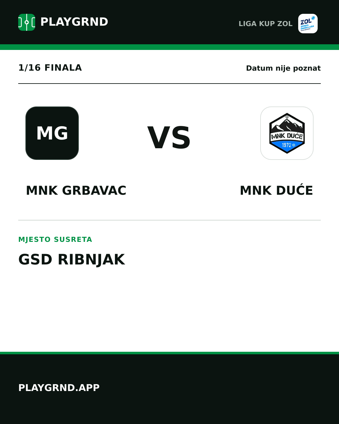 Instagram slika: MNK Grbavac vs MNK Duće