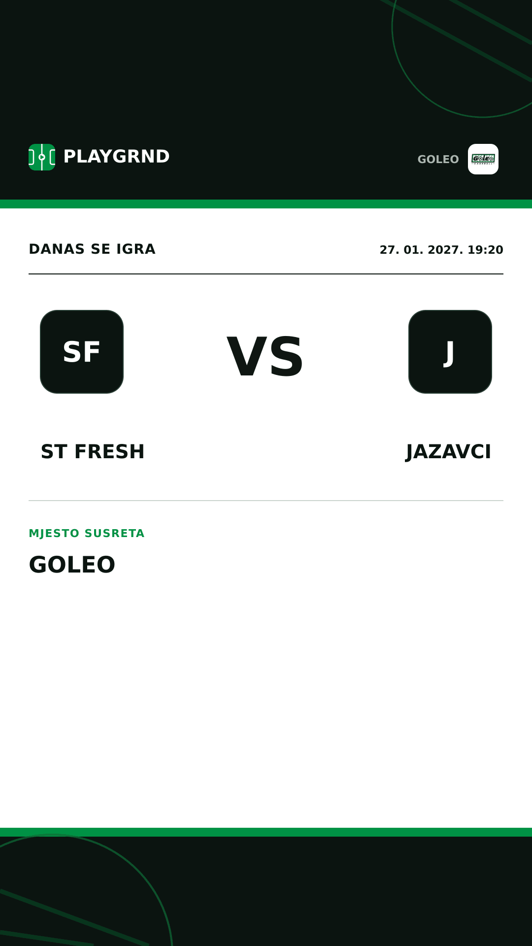 Instagram slika: ST Fresh vs Jazavci