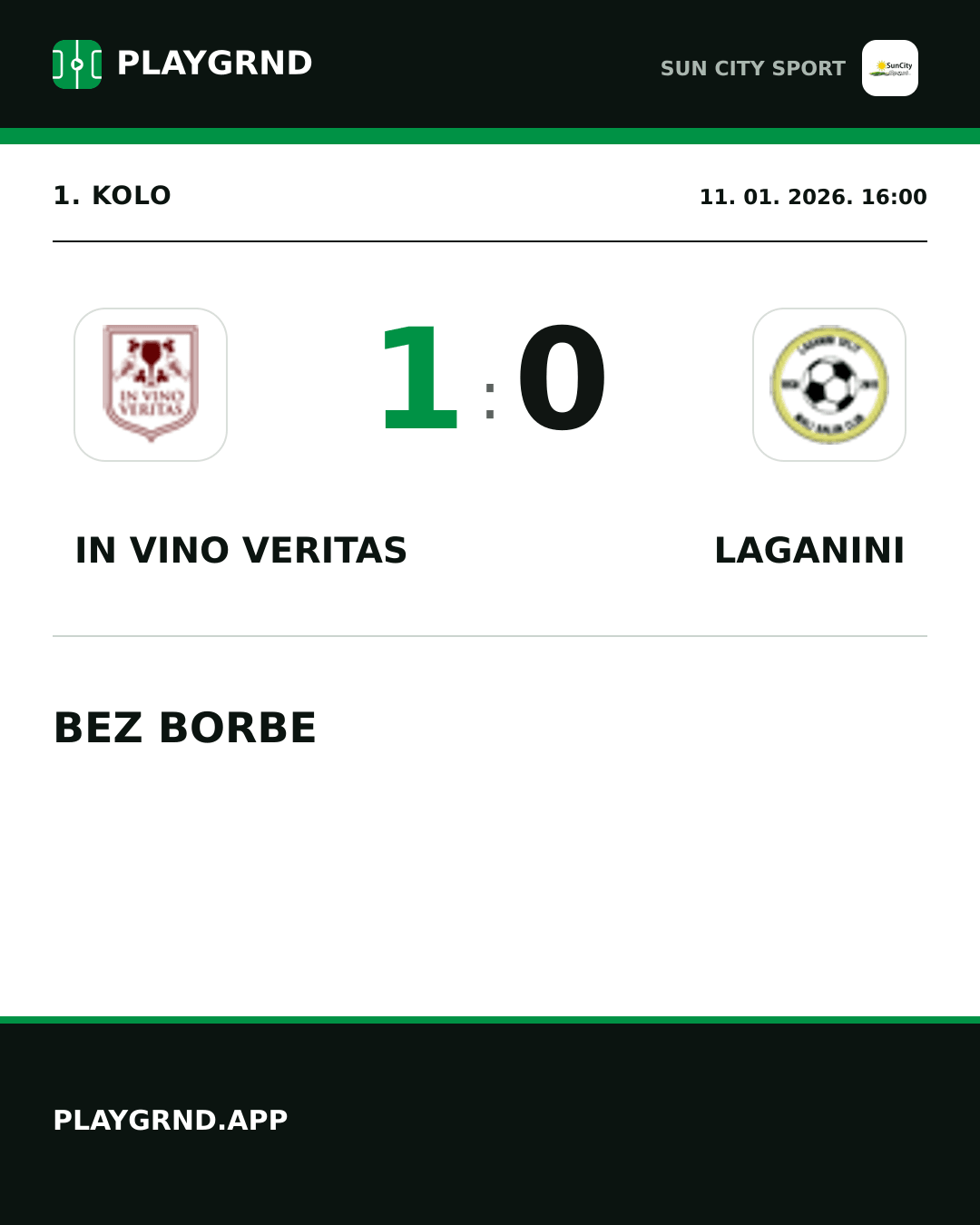 Instagram slika: IN Vino Veritas 1:0 Laganini