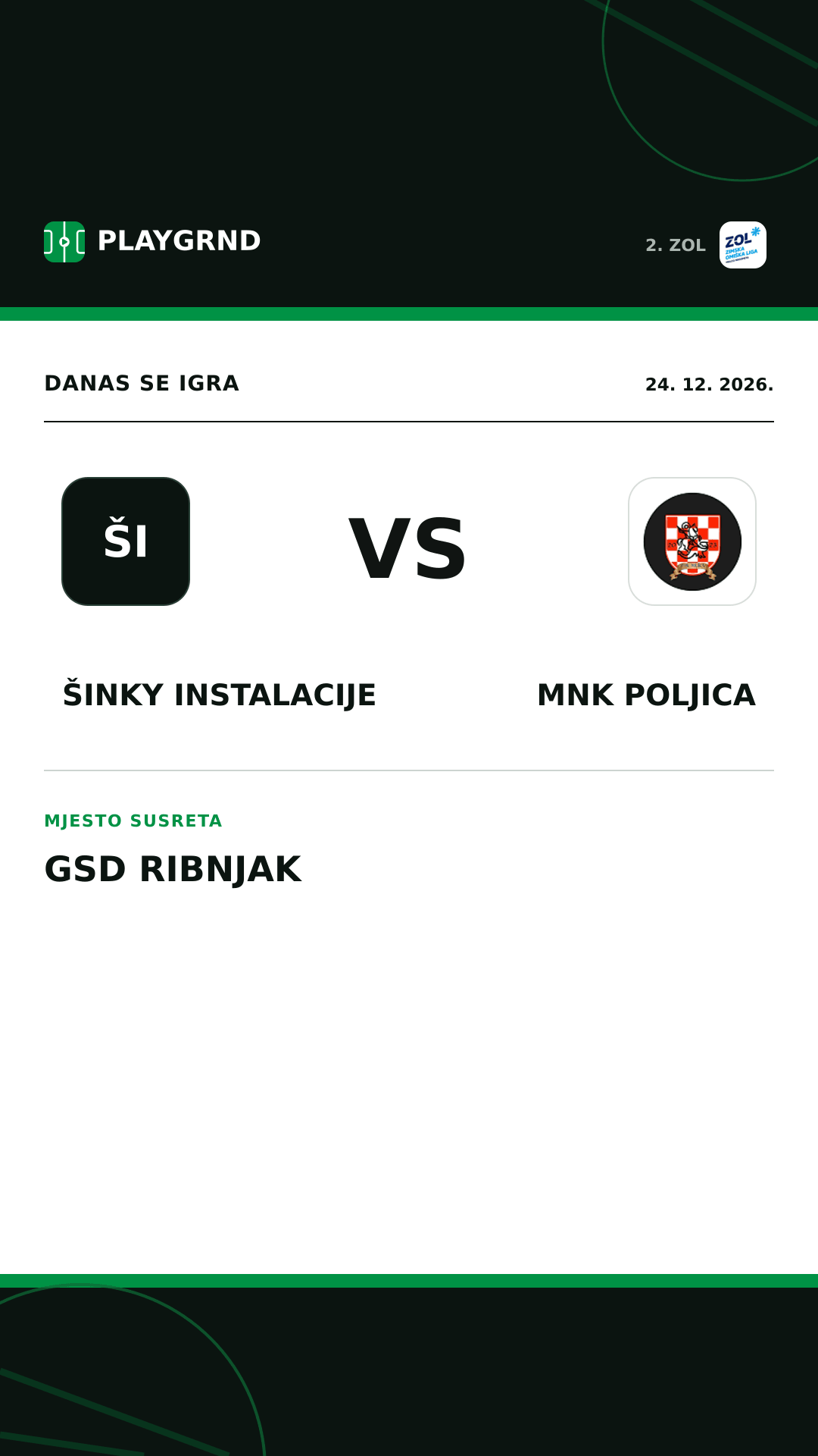 Instagram slika: Šinky Instalacije vs MNK Poljica