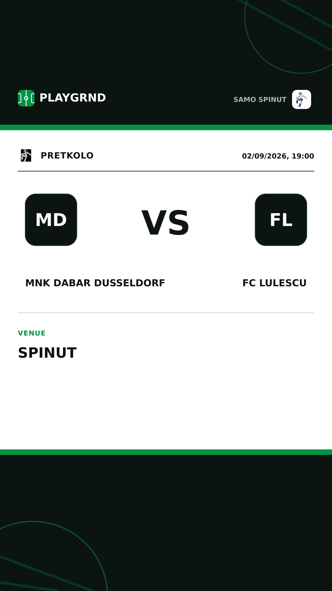 Instagram artwork: MNK Dabar Dusseldorf vs FC Lulescu