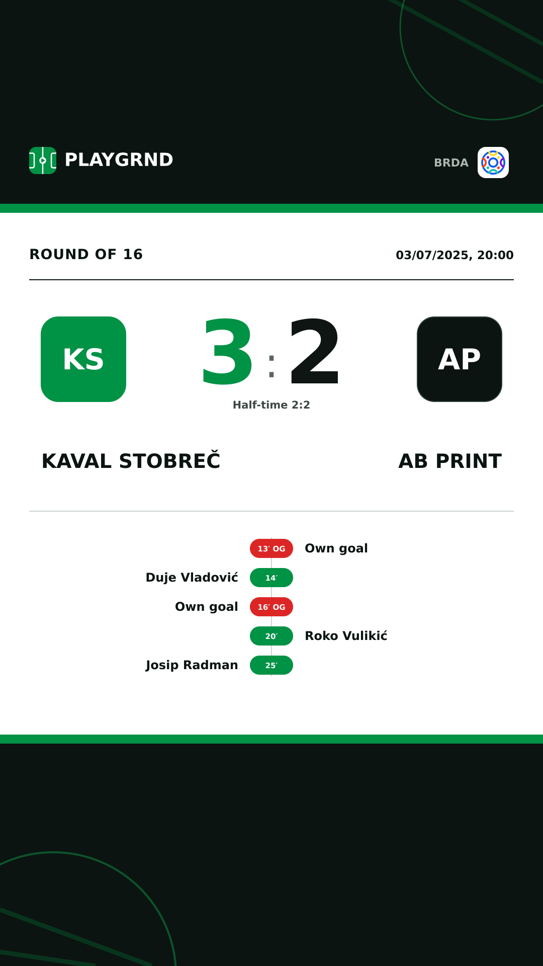 Instagram artwork: Kaval Stobreč 3:2 AB Print