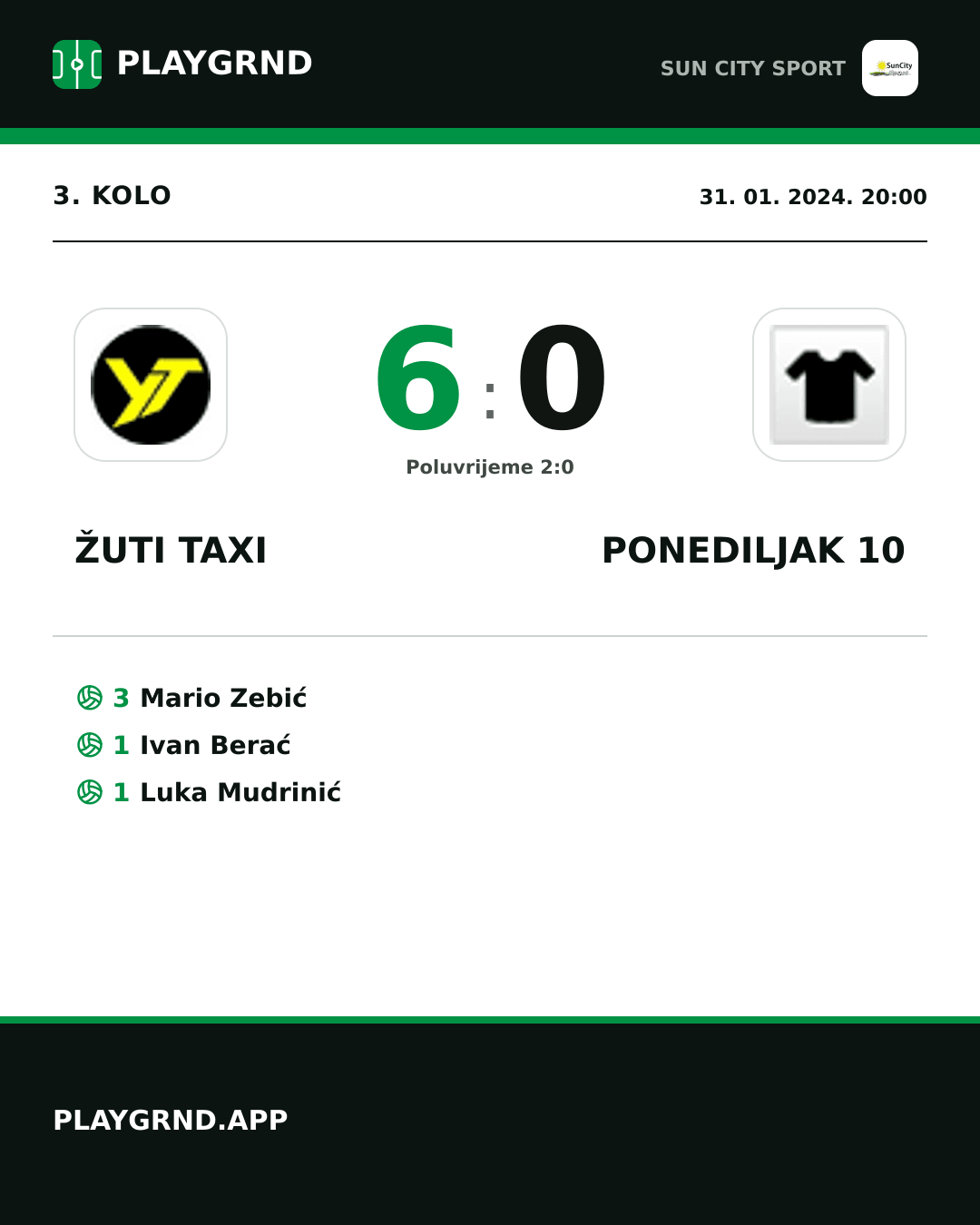 Instagram slika: Žuti Taxi 6:0 Ponediljak 10