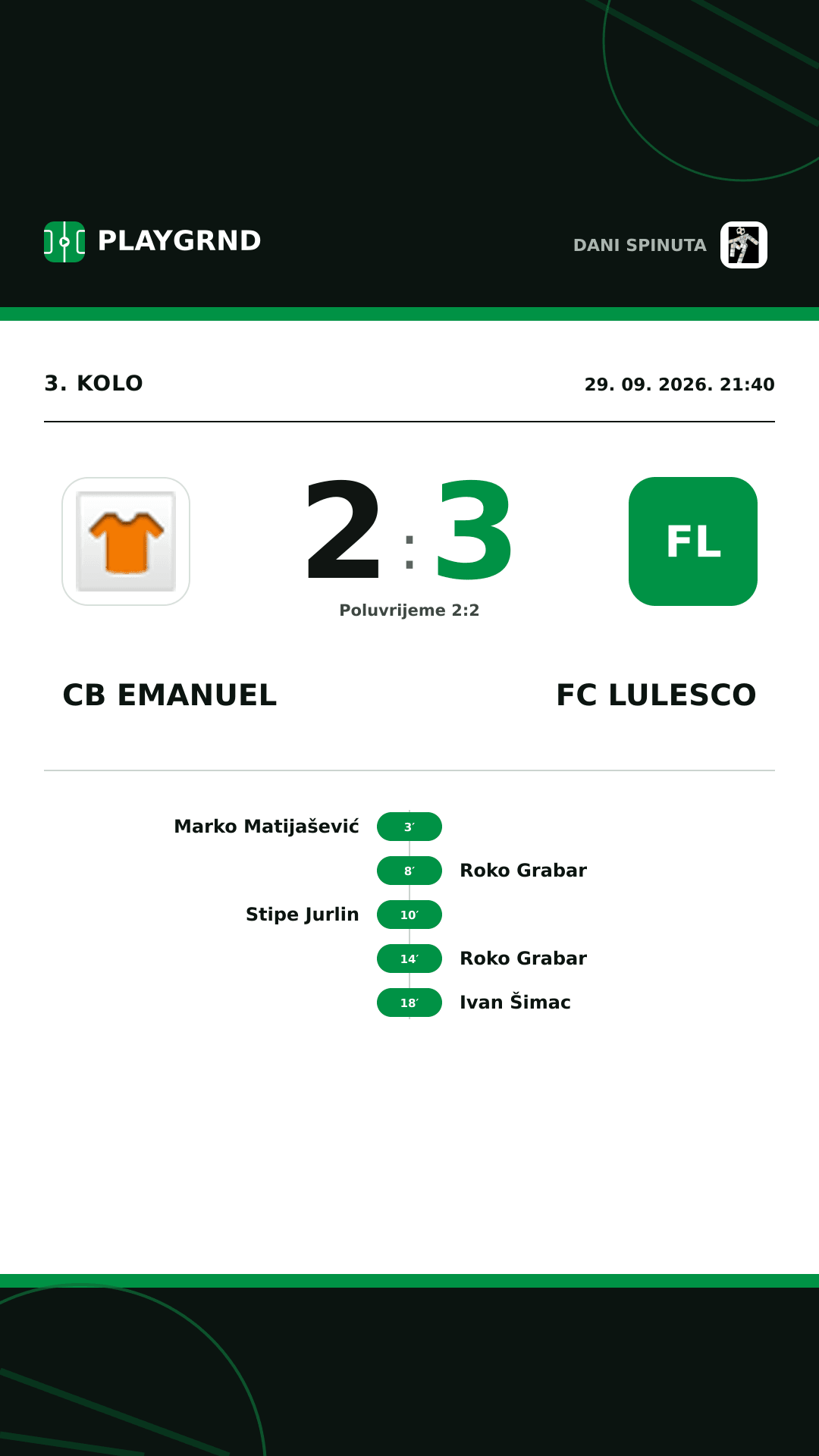 Instagram slika: CB Emanuel 2:3 FC Lulesco