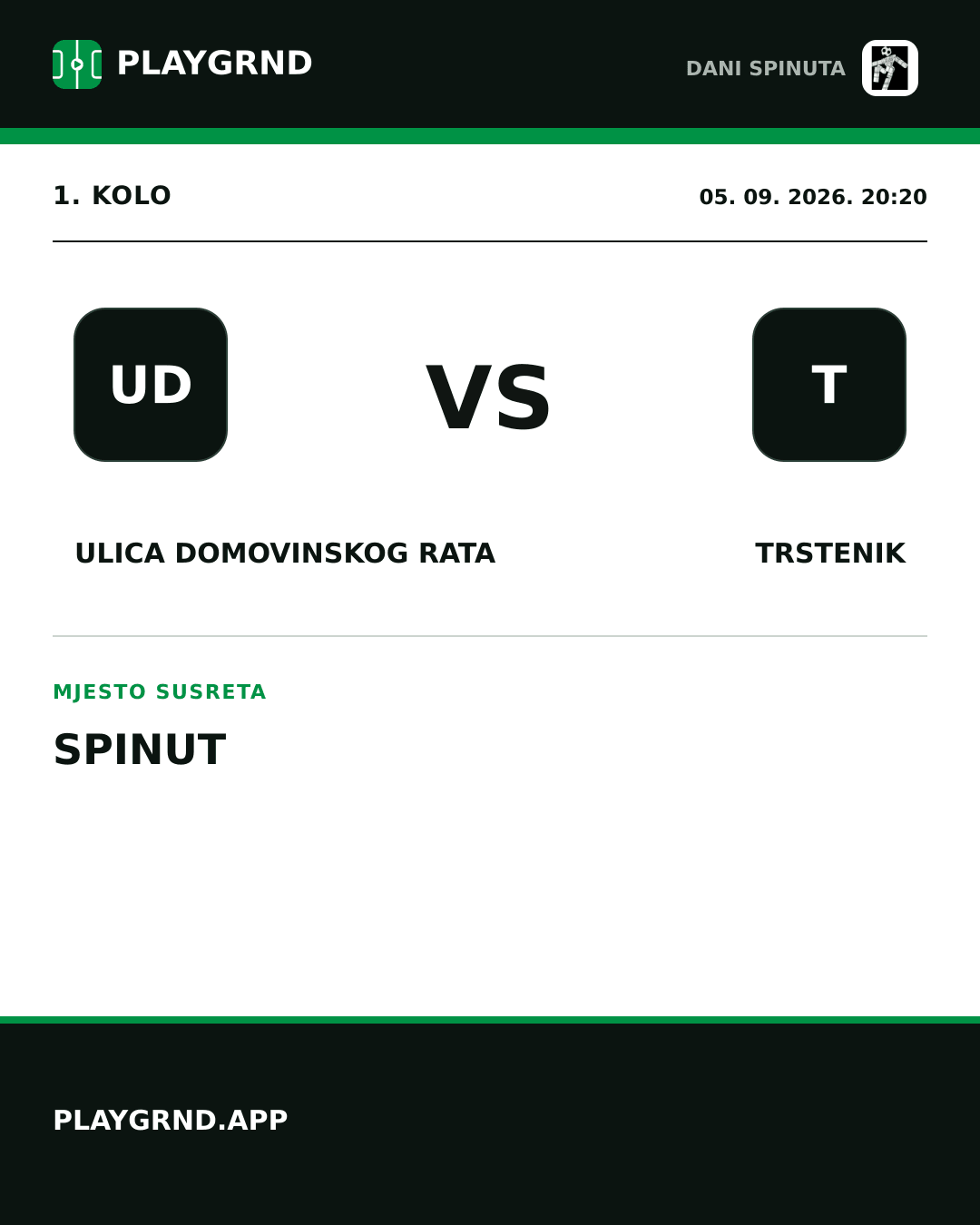 Instagram slika: Ulica Domovinskog Rata vs Trstenik