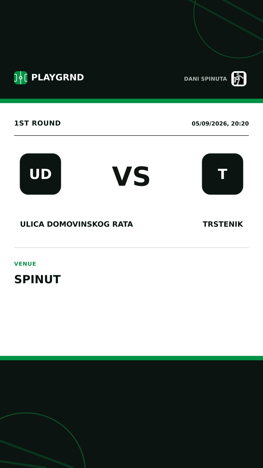 Instagram artwork: Ulica Domovinskog Rata vs Trstenik