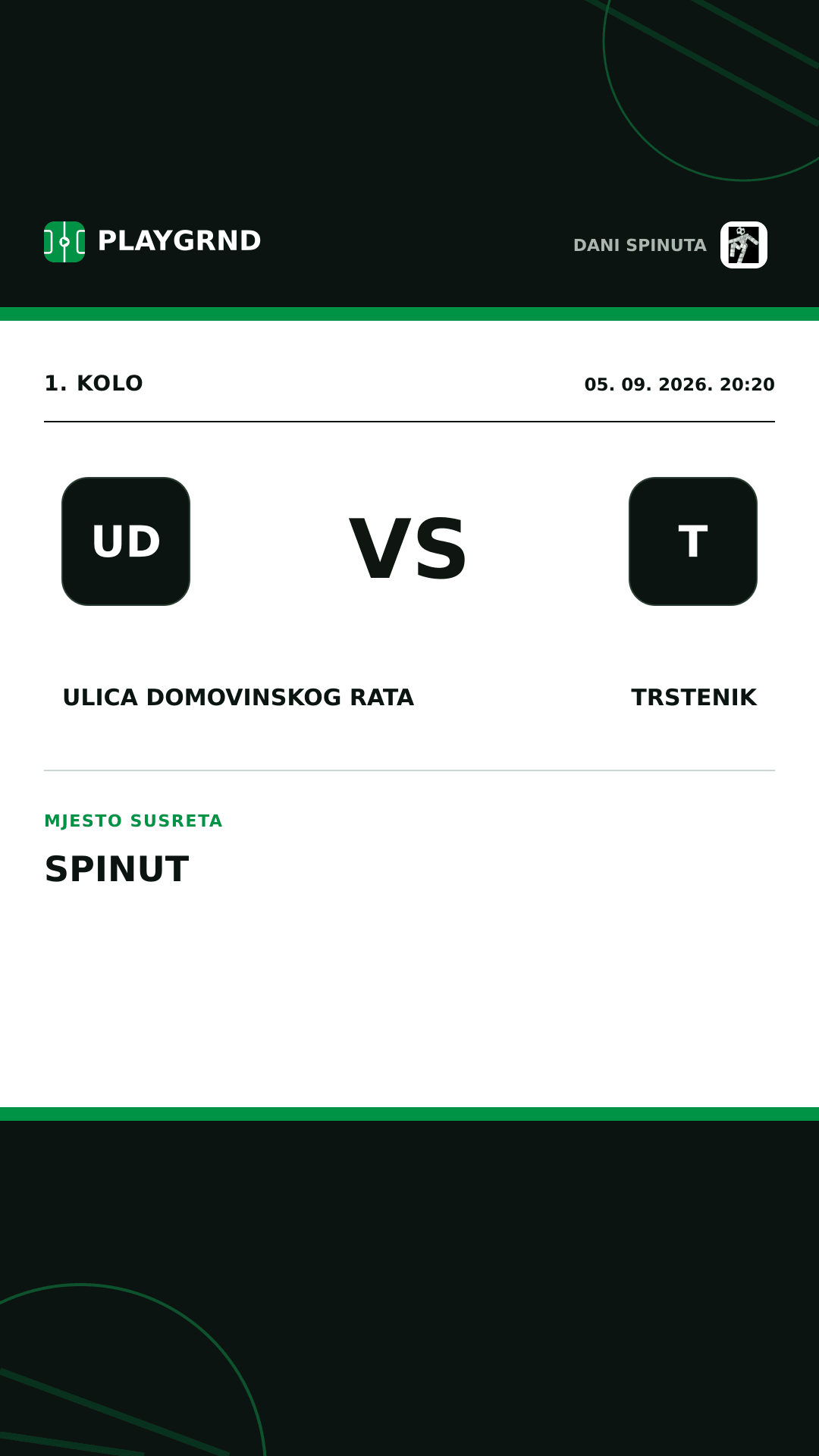 Instagram slika: Ulica Domovinskog Rata vs Trstenik