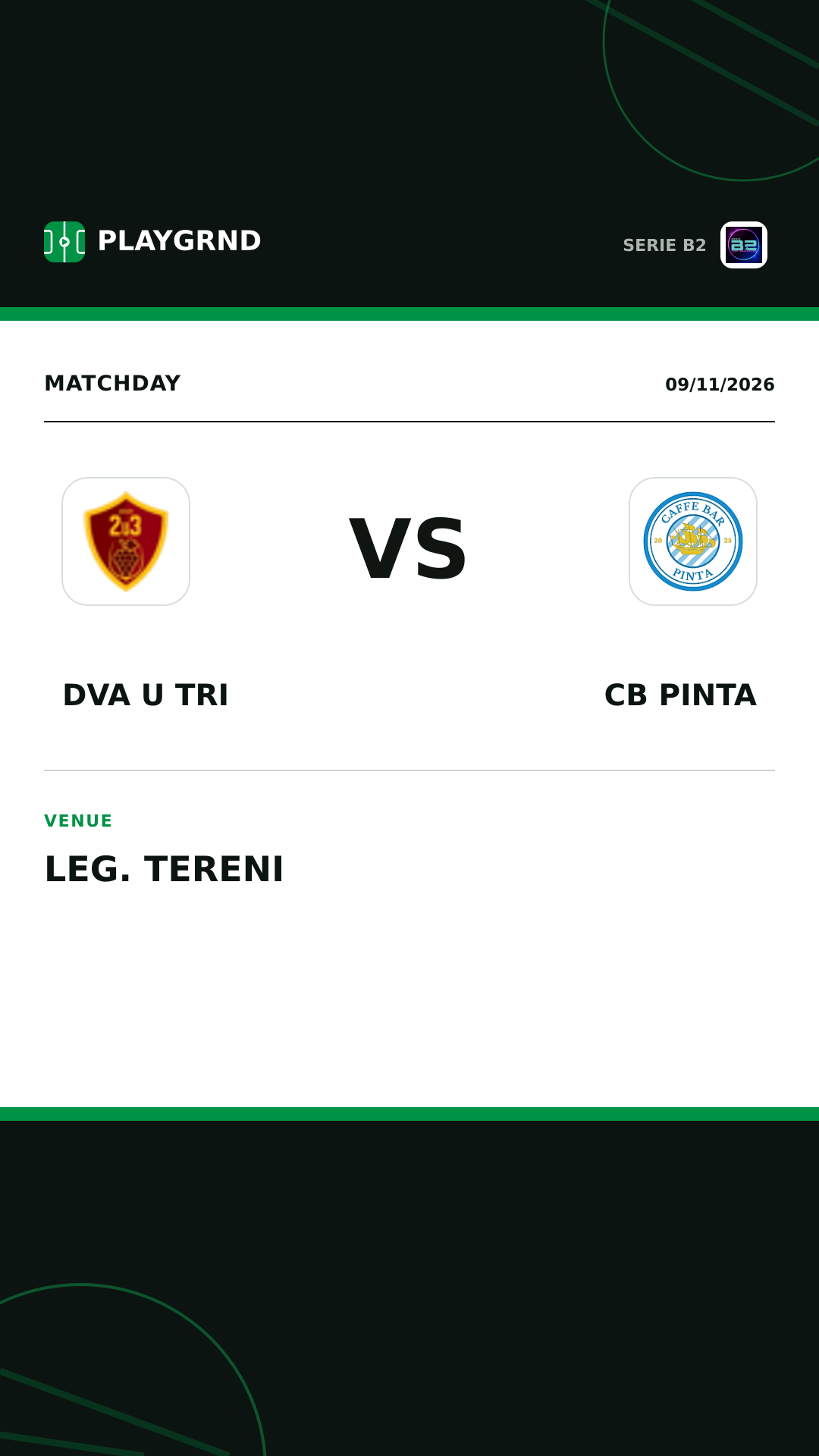 Instagram artwork: Dva U Tri vs CB Pinta