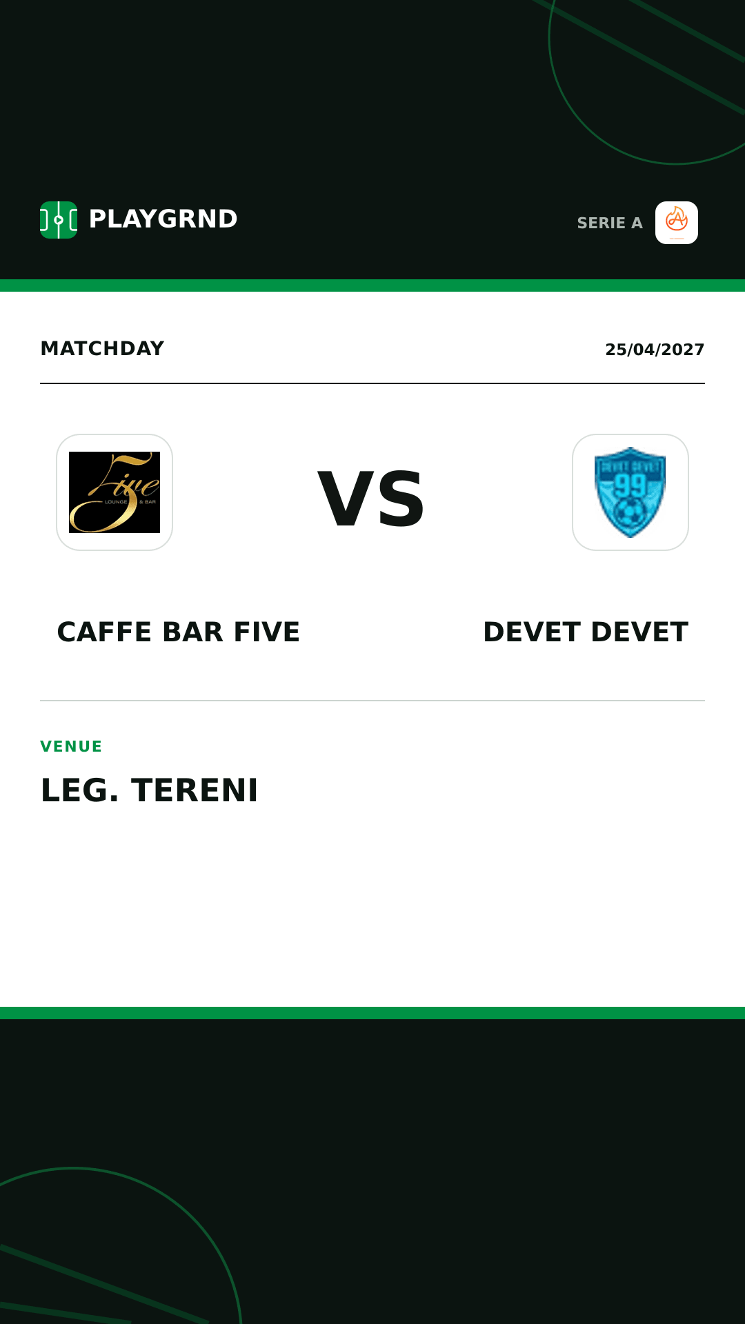 Instagram artwork: Caffe Bar Five vs Devet Devet