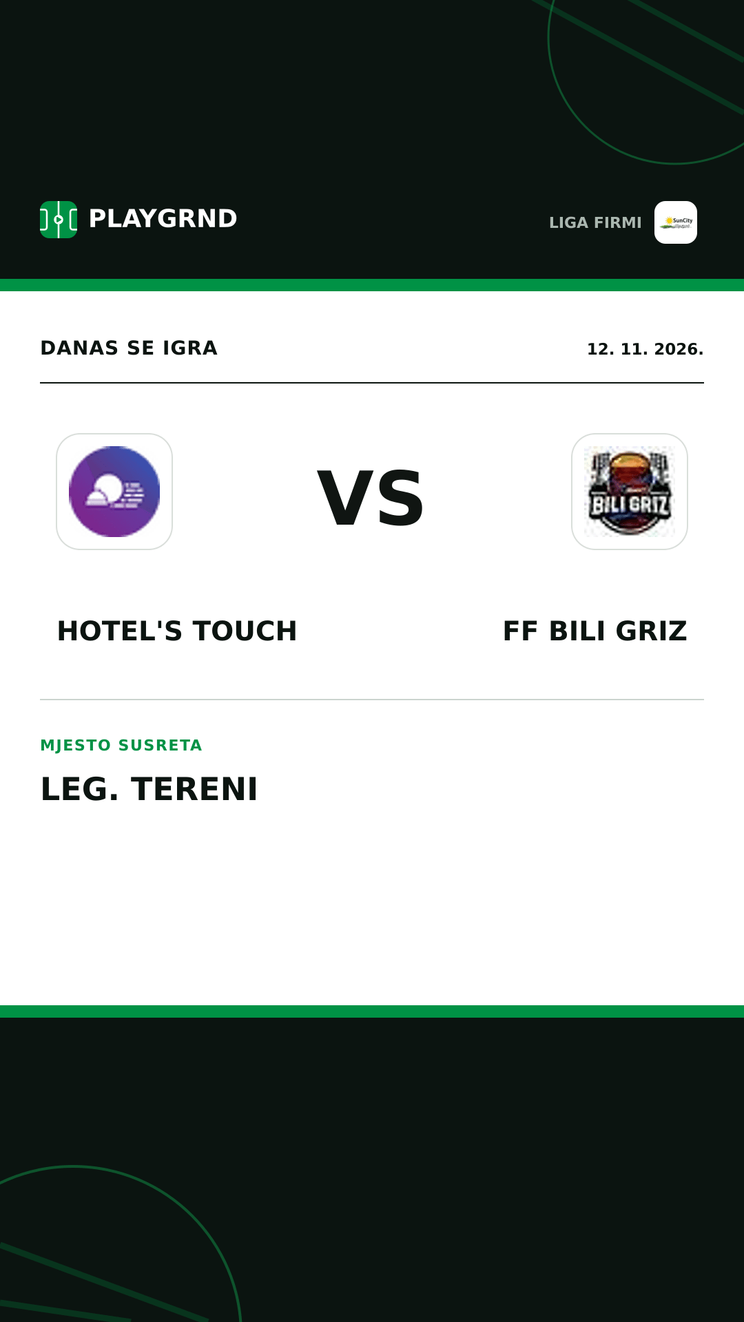 Instagram slika: Hotel's Touch vs FF Bili Griz