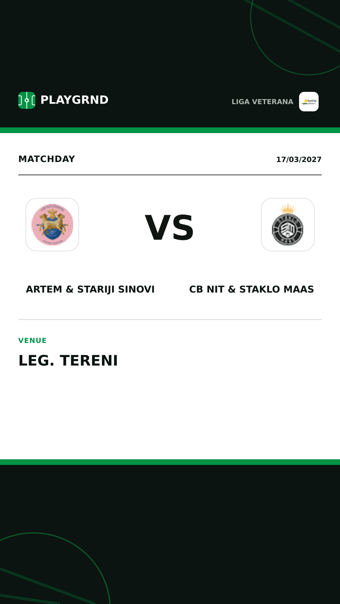 Instagram artwork: Artem & Stariji Sinovi vs CB Nit & Staklo Maas