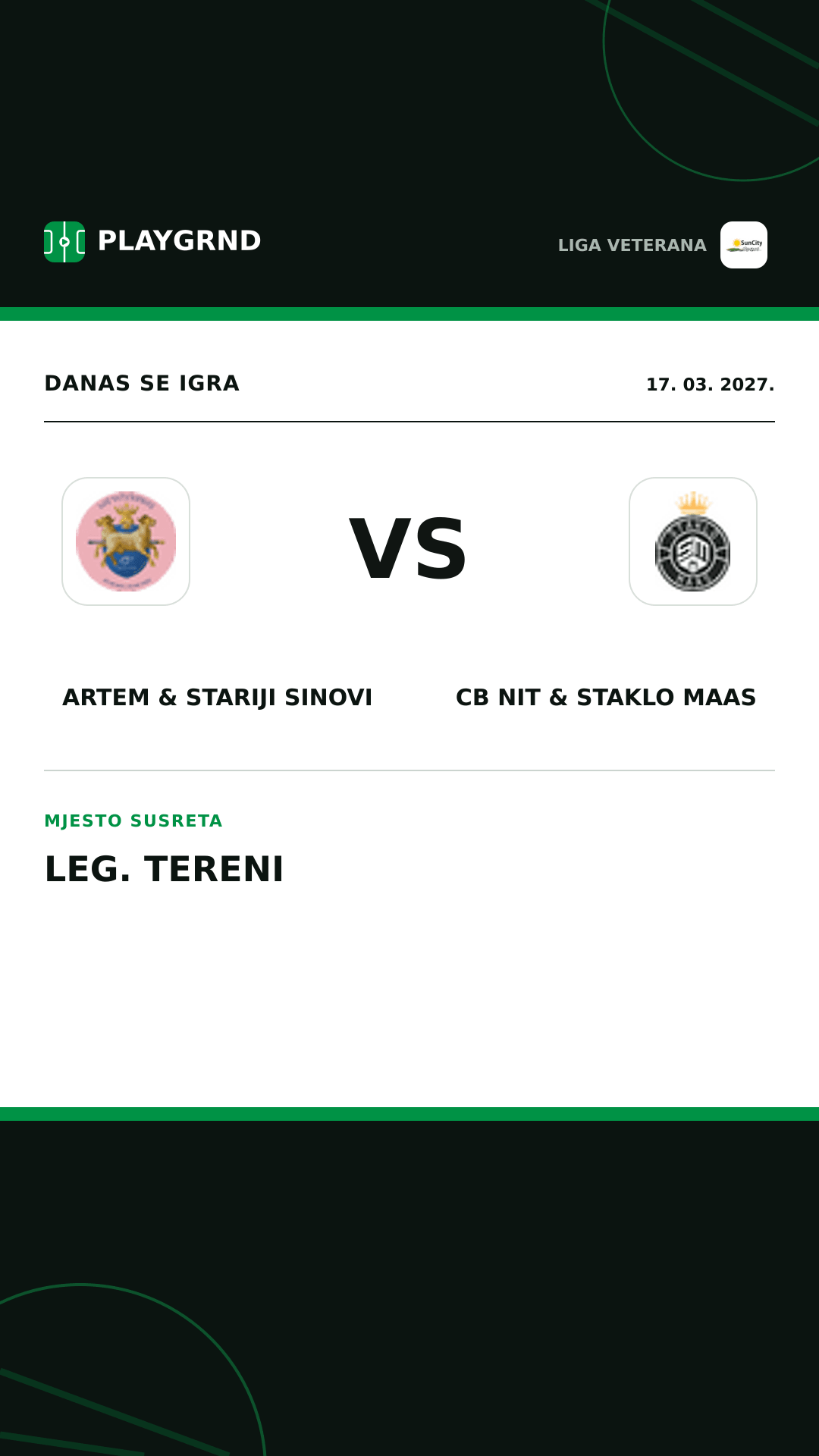 Instagram slika: Artem & Stariji Sinovi vs CB Nit & Staklo Maas