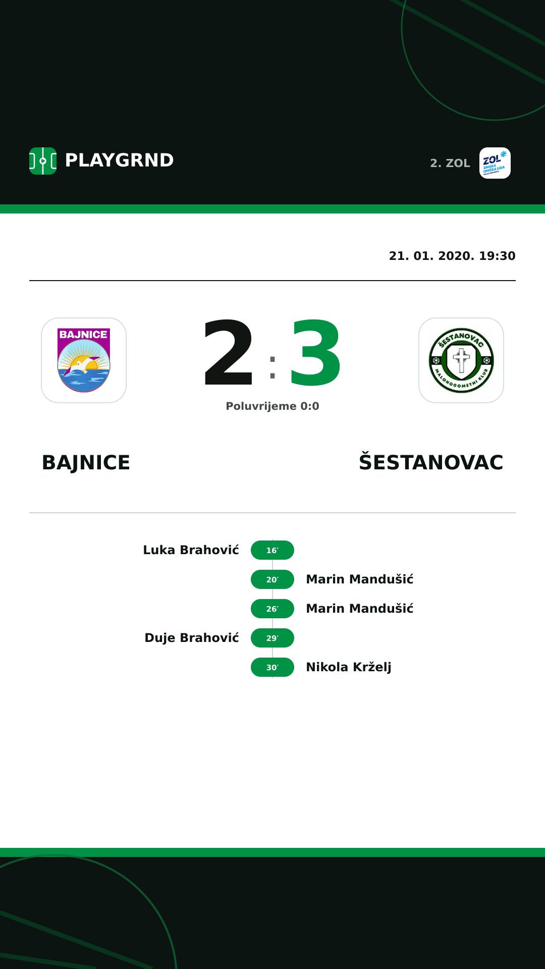 Instagram slika: Bajnice 2:3 Šestanovac